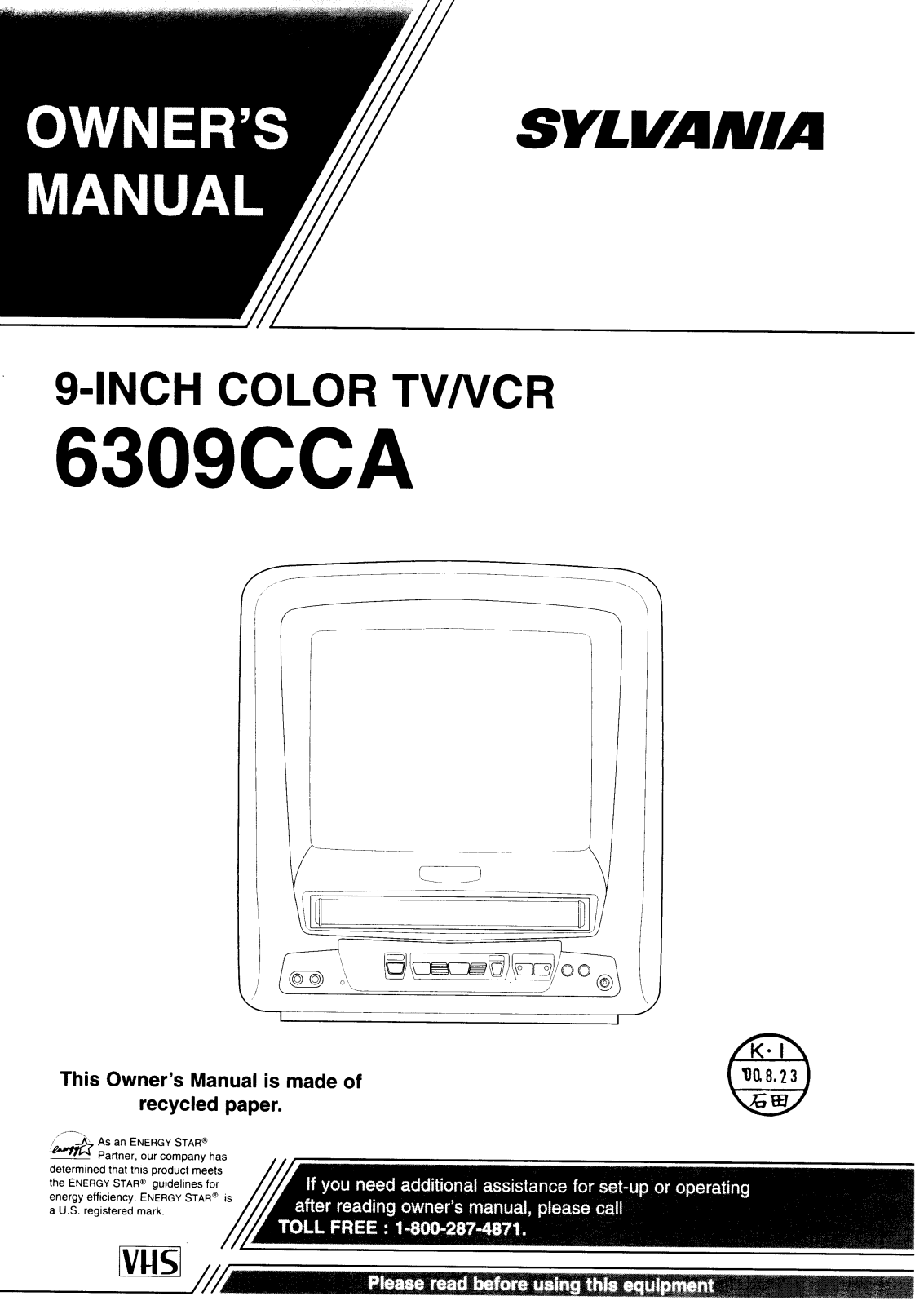 Sylvania 6309CCA User Manual