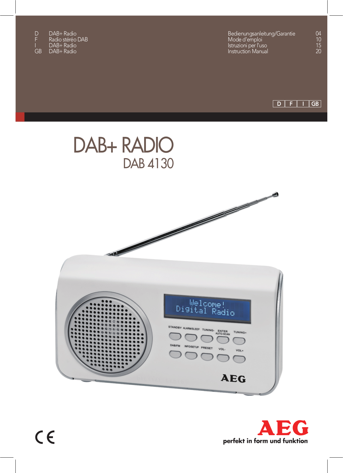 AEG DAB 4130 User Manual