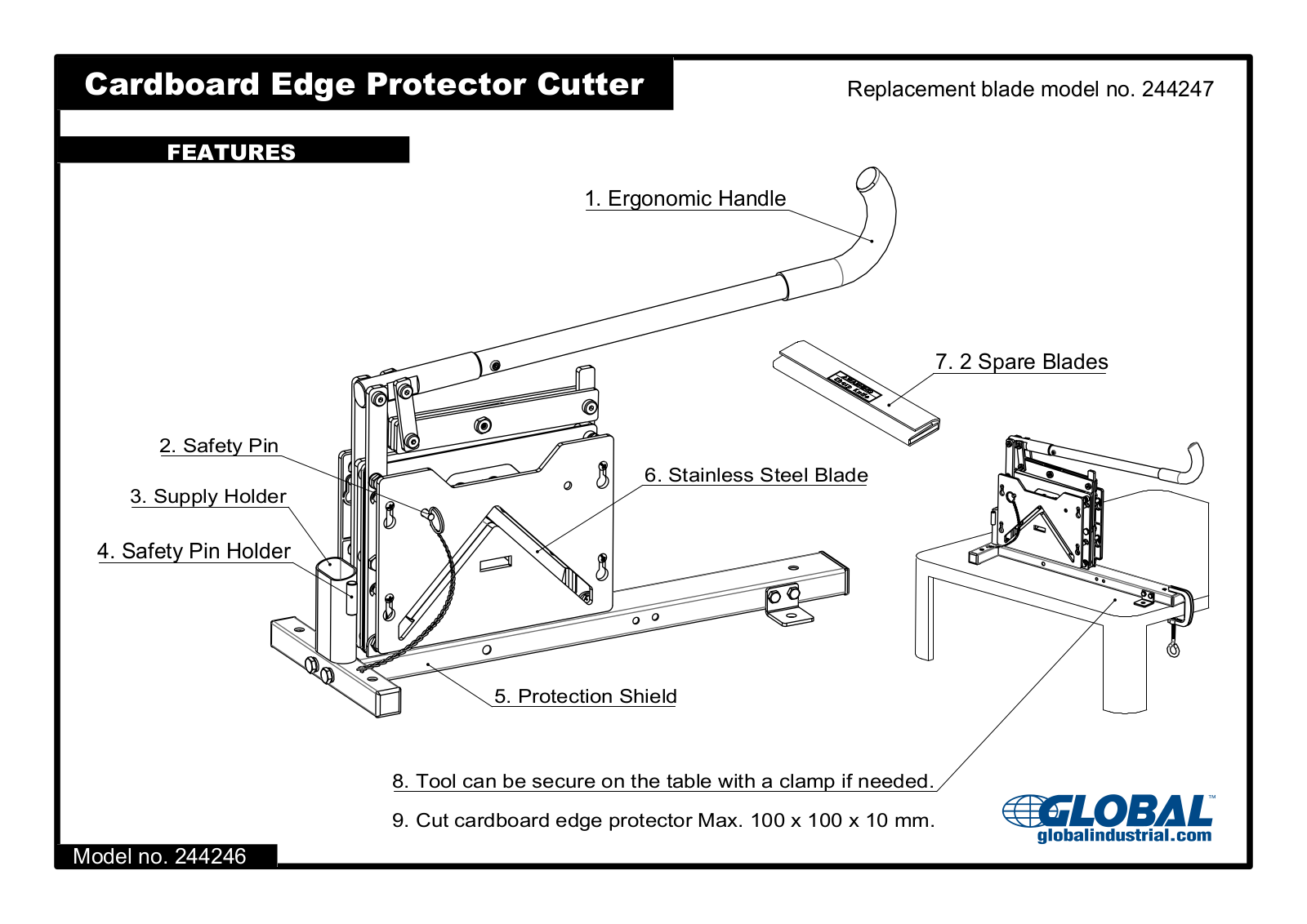 Global Industrial 244246 User Manual