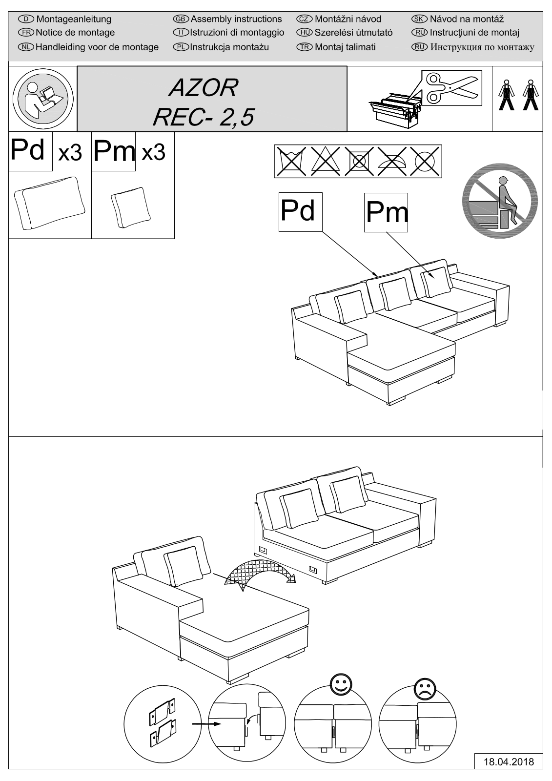 Guido Maria Kretschmer Azor Assembly instructions