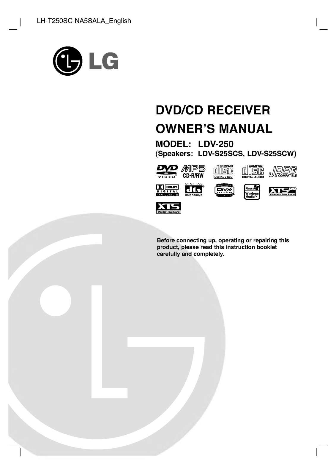 LG LDV-250 User Manual