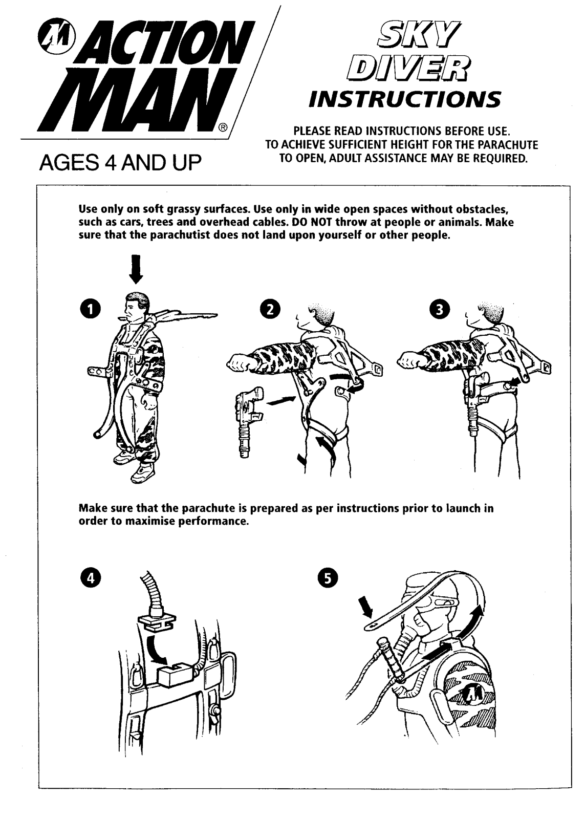 HASBRO ActionMan Sky Diver User Manual