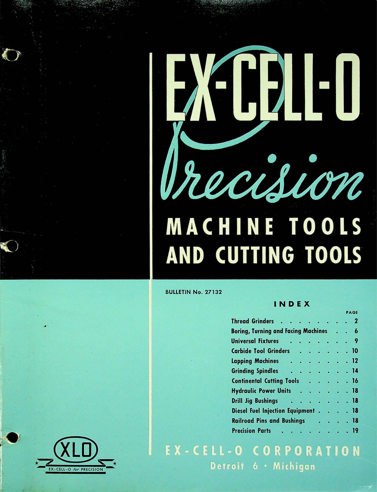 Ex-Cell-O Machine Tools Machine Tools and Cutting Tools Accessories - ManualMachine.com