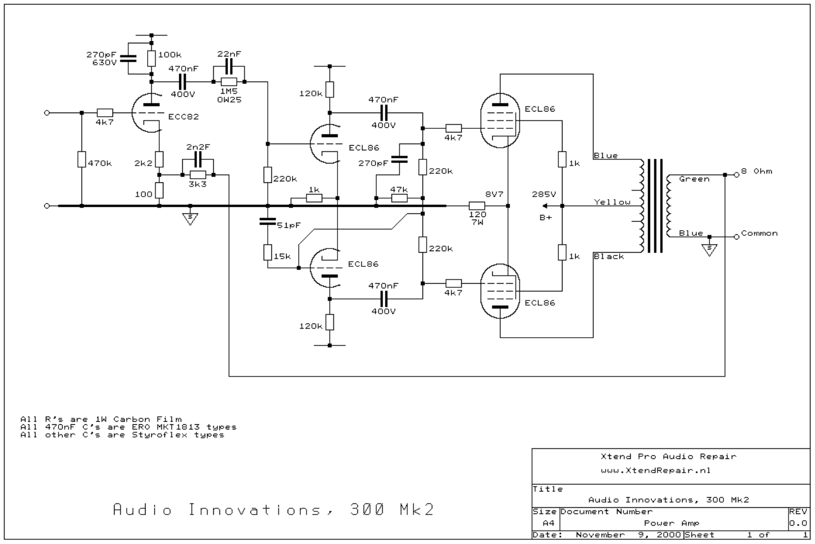 Audio Innovation 300 mk ii schematic