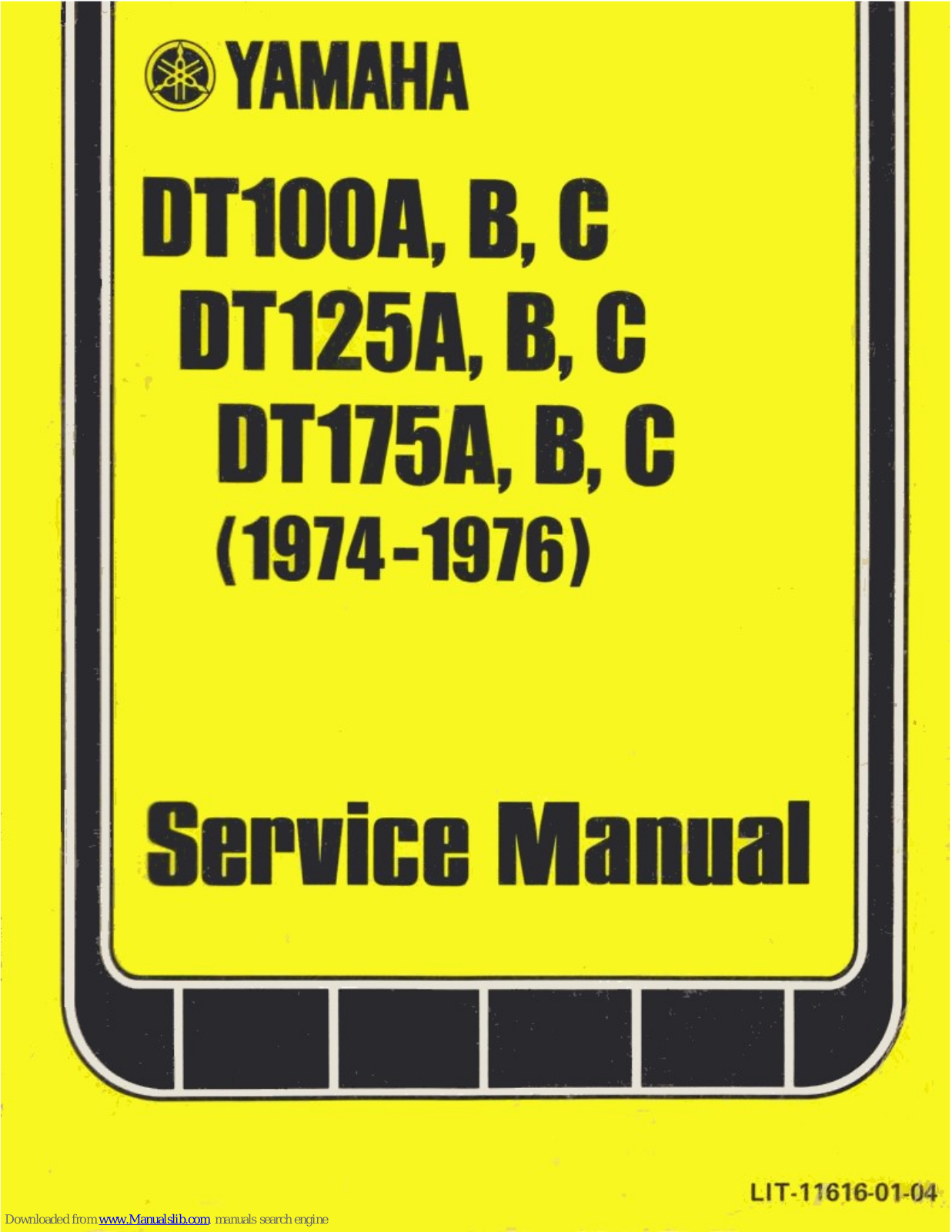 Yamaha DT100A 1976, DT125A 1976, DT100C 1976, DT125A 1974, DT100B 1974 Service Manual