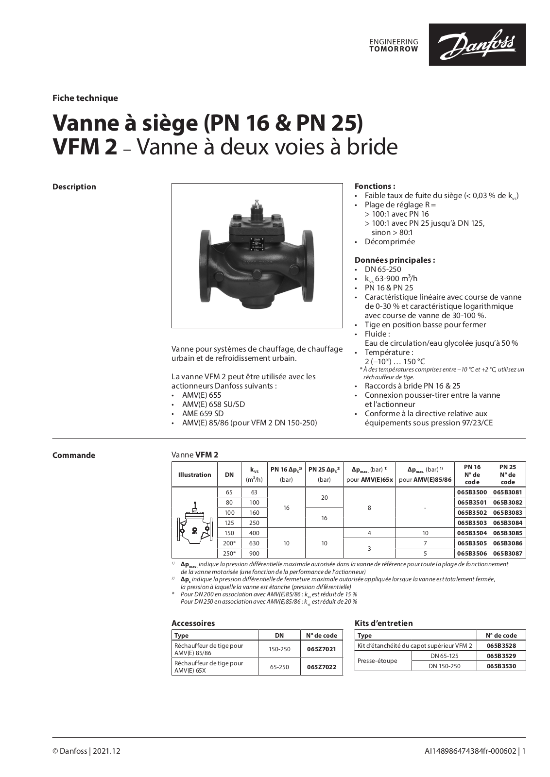 Danfoss VFM 2 Data sheet