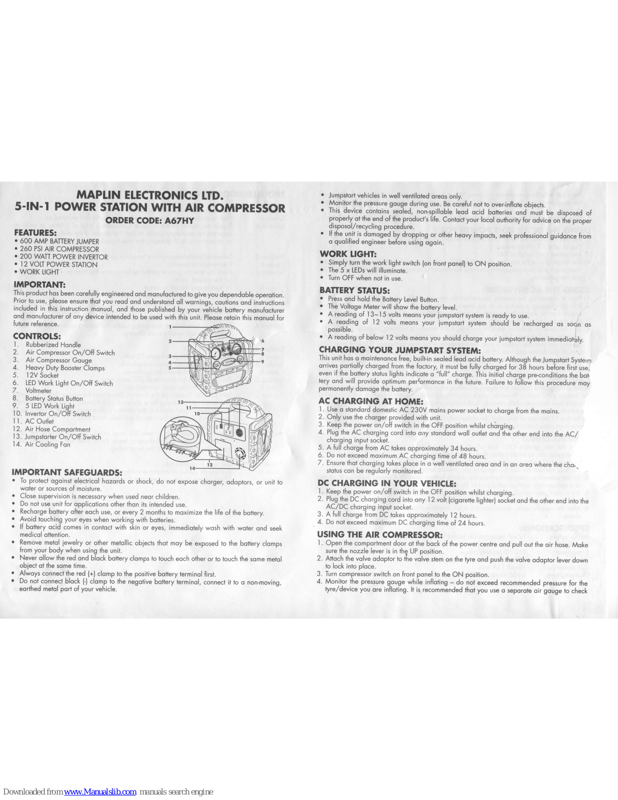 Maplin A67HY User Manual - ManualMachine.com
