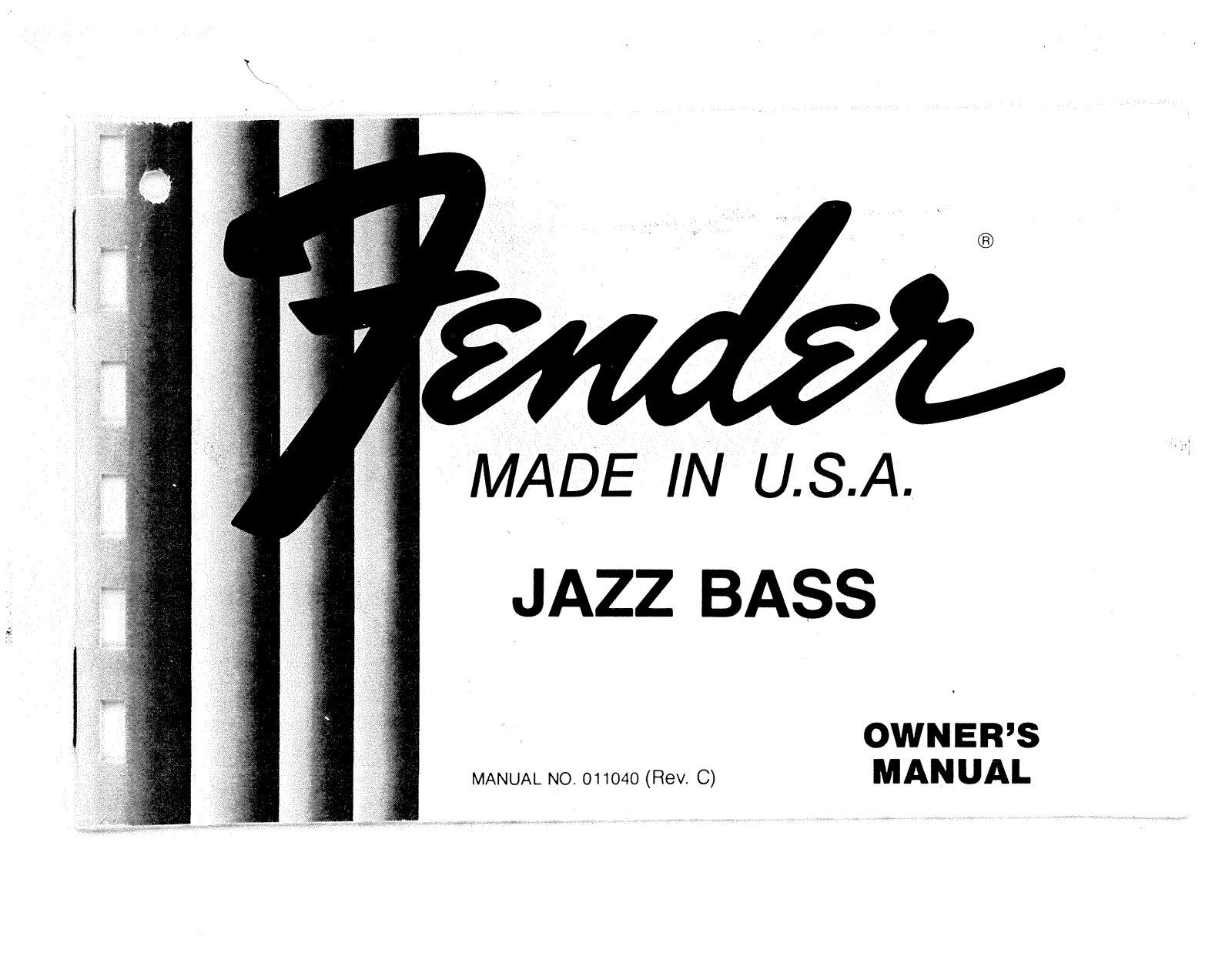 Fender Jazz-Bass Operation Manual