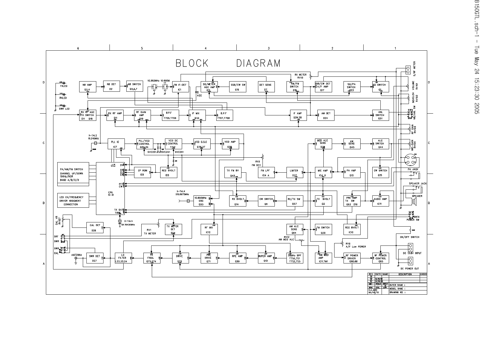 Cobra 150GTL DX Diagram