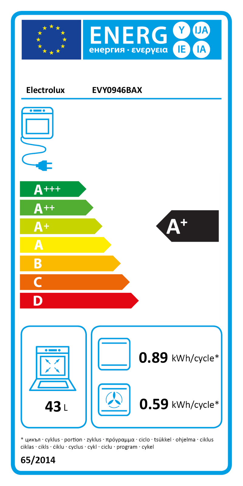 Electrolux EVY 0946 BAX User Manual