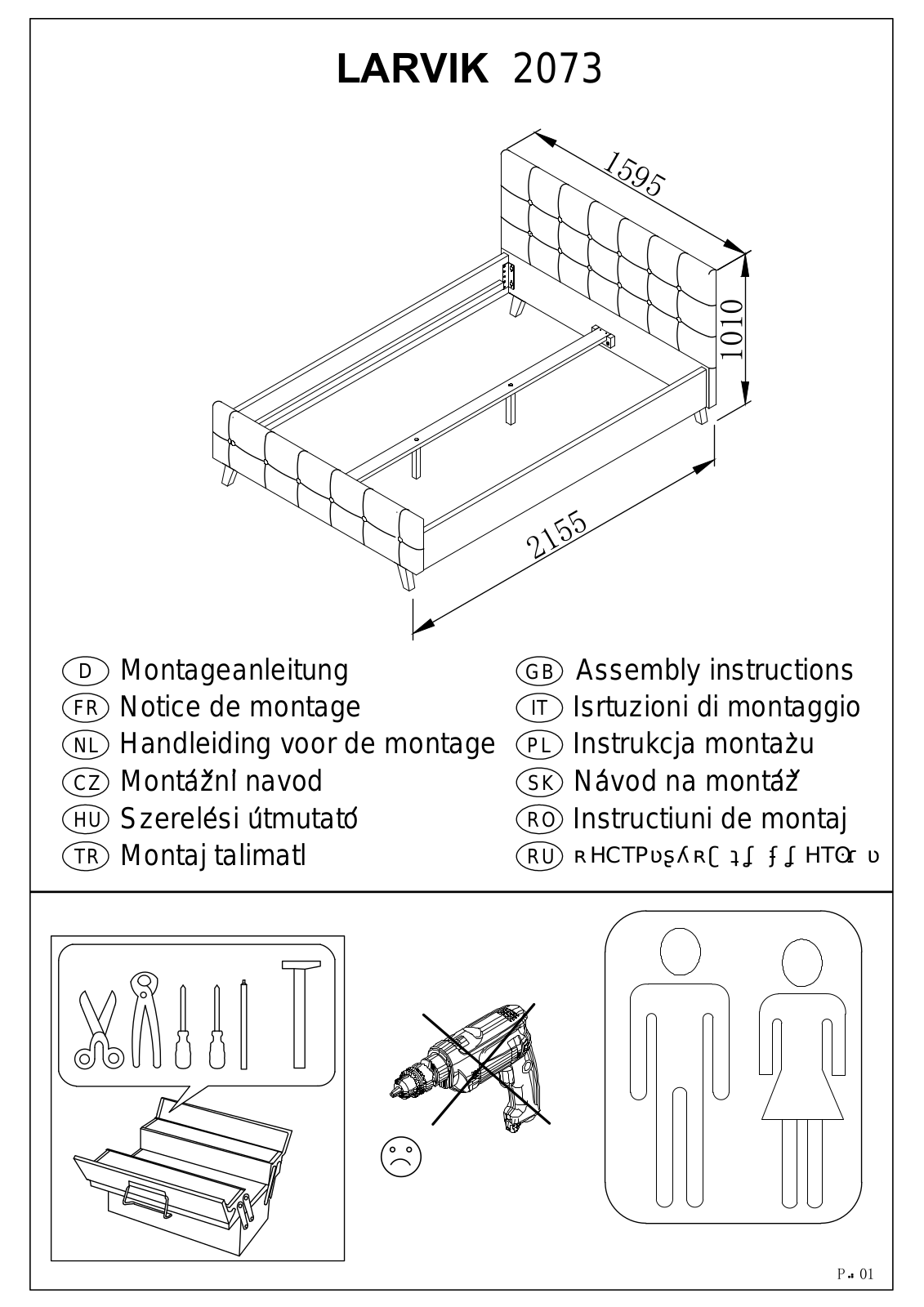 Home affaire Larvik Assembly instructions