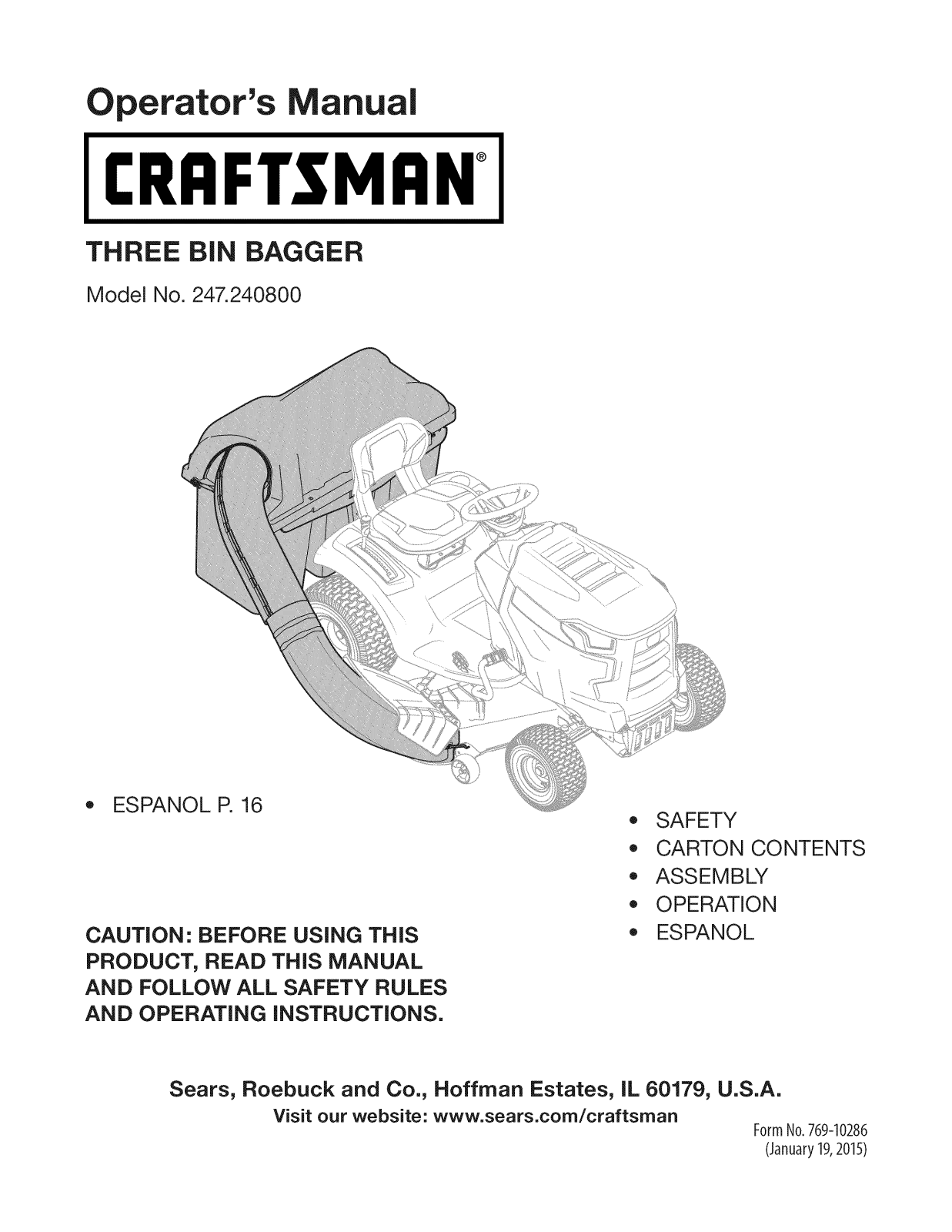 MTD 19A30018799 Owner’s Manual