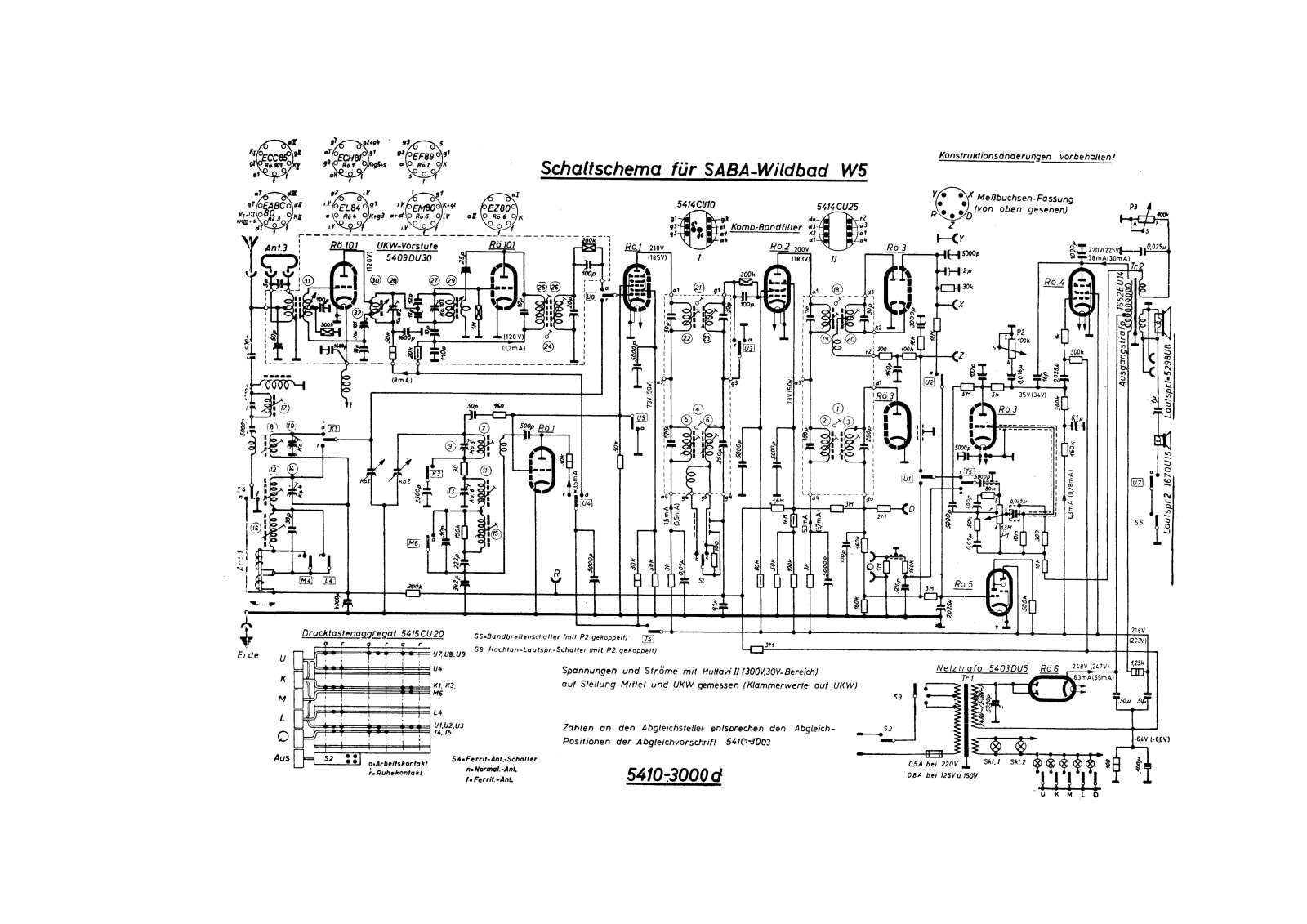 Saba Wildbad-W5 Schematic