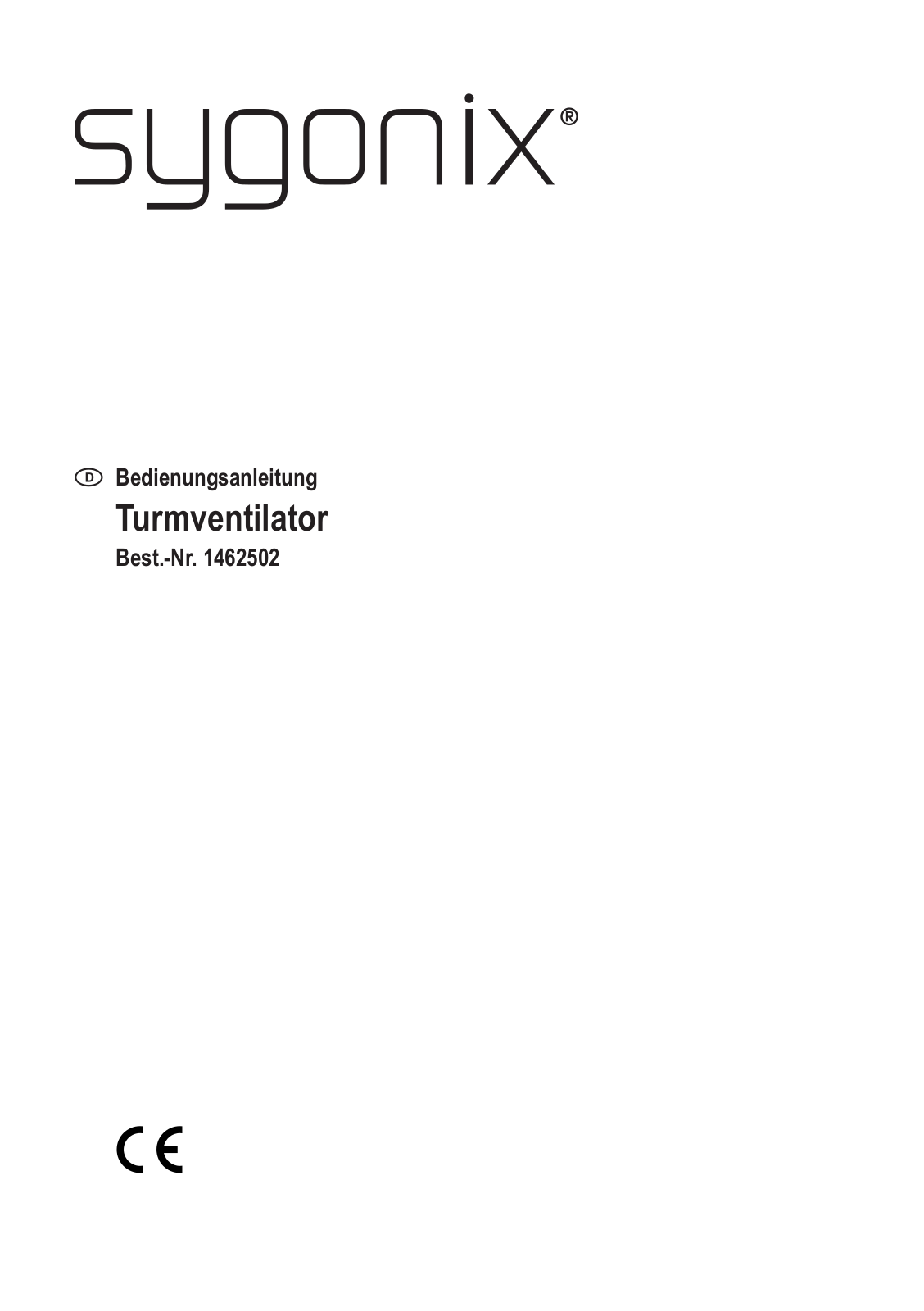 Sygonix Tower fan Operating instructions