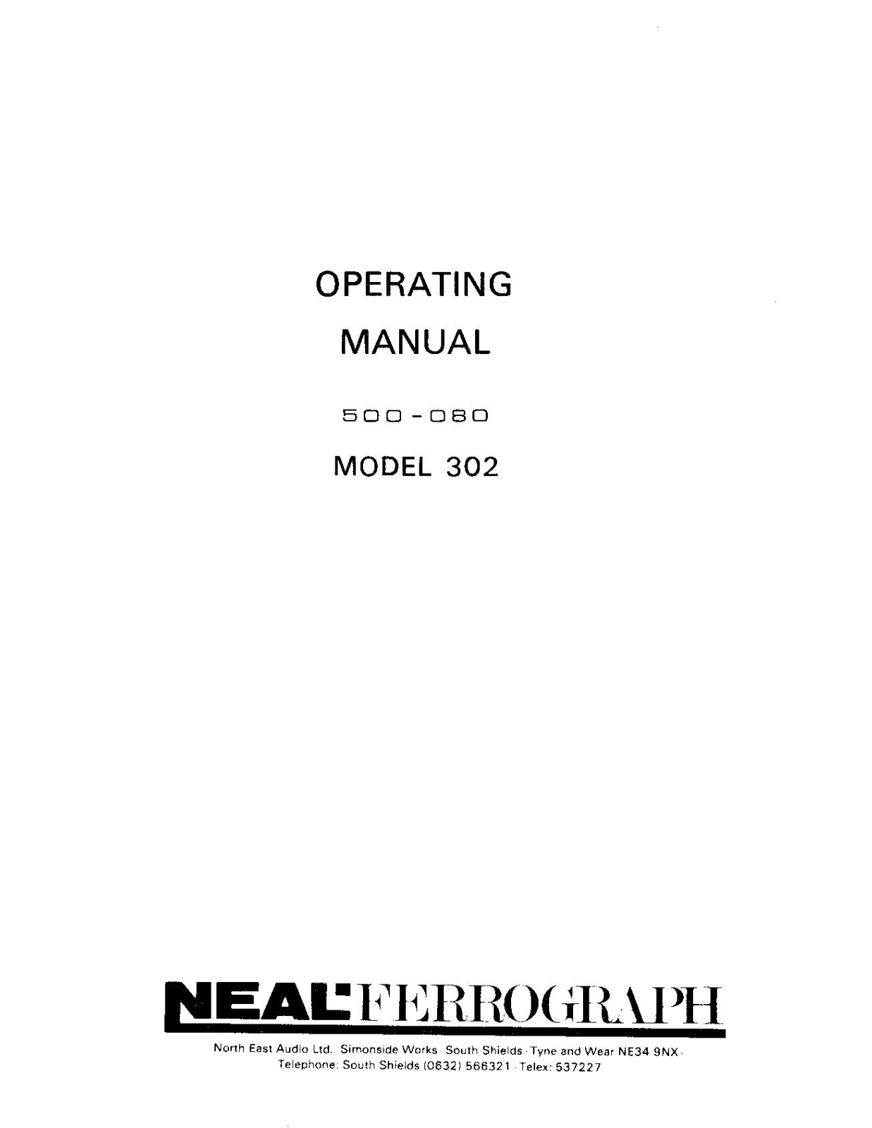 Neal 302 User guide - ManualMachine.com