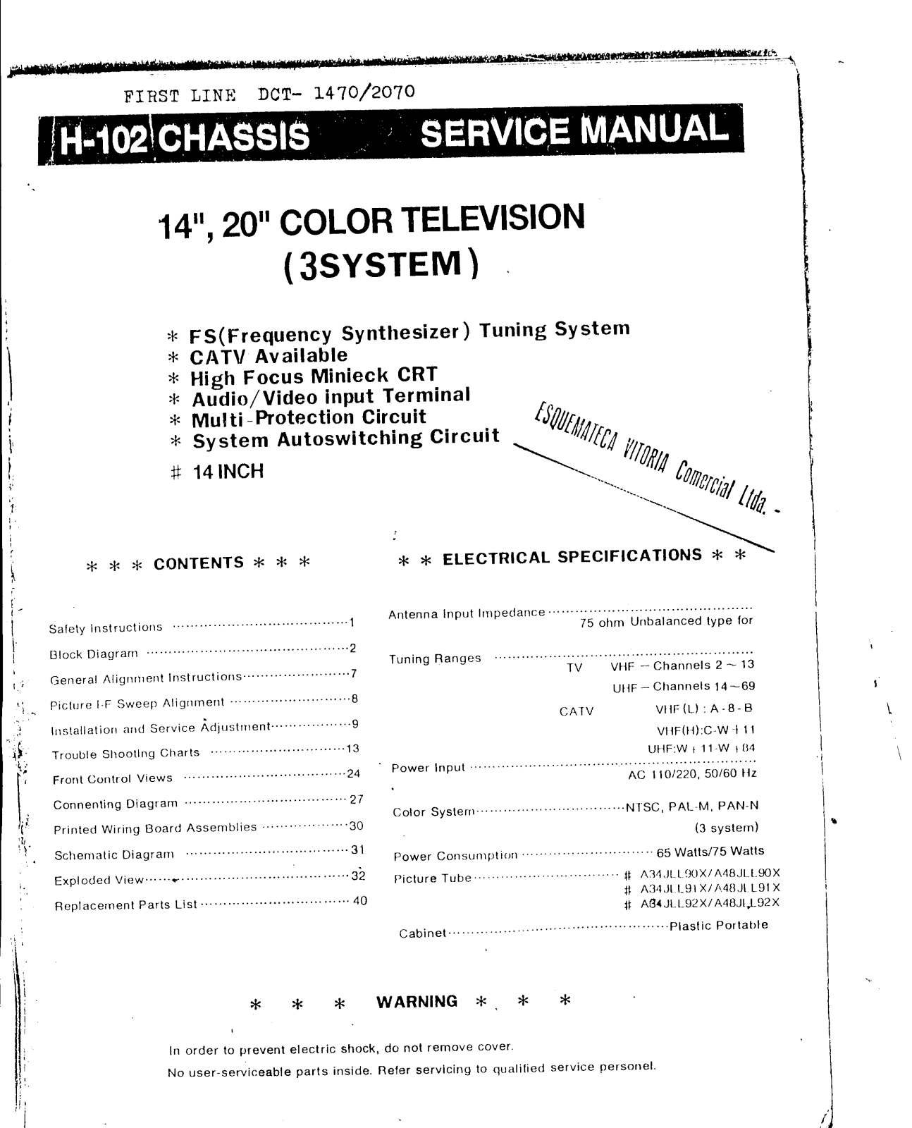 Firstline DCT1470, DCT2070 Schematic