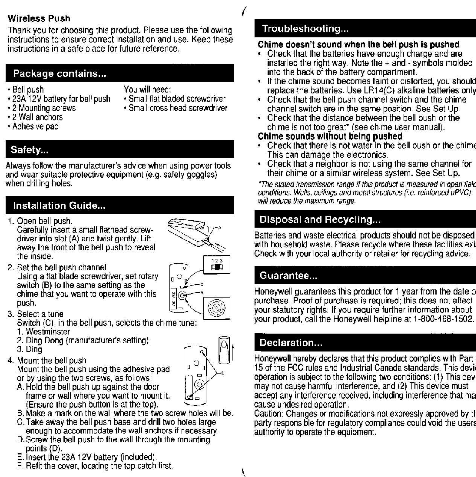 Ademco 51380SL Users Manual