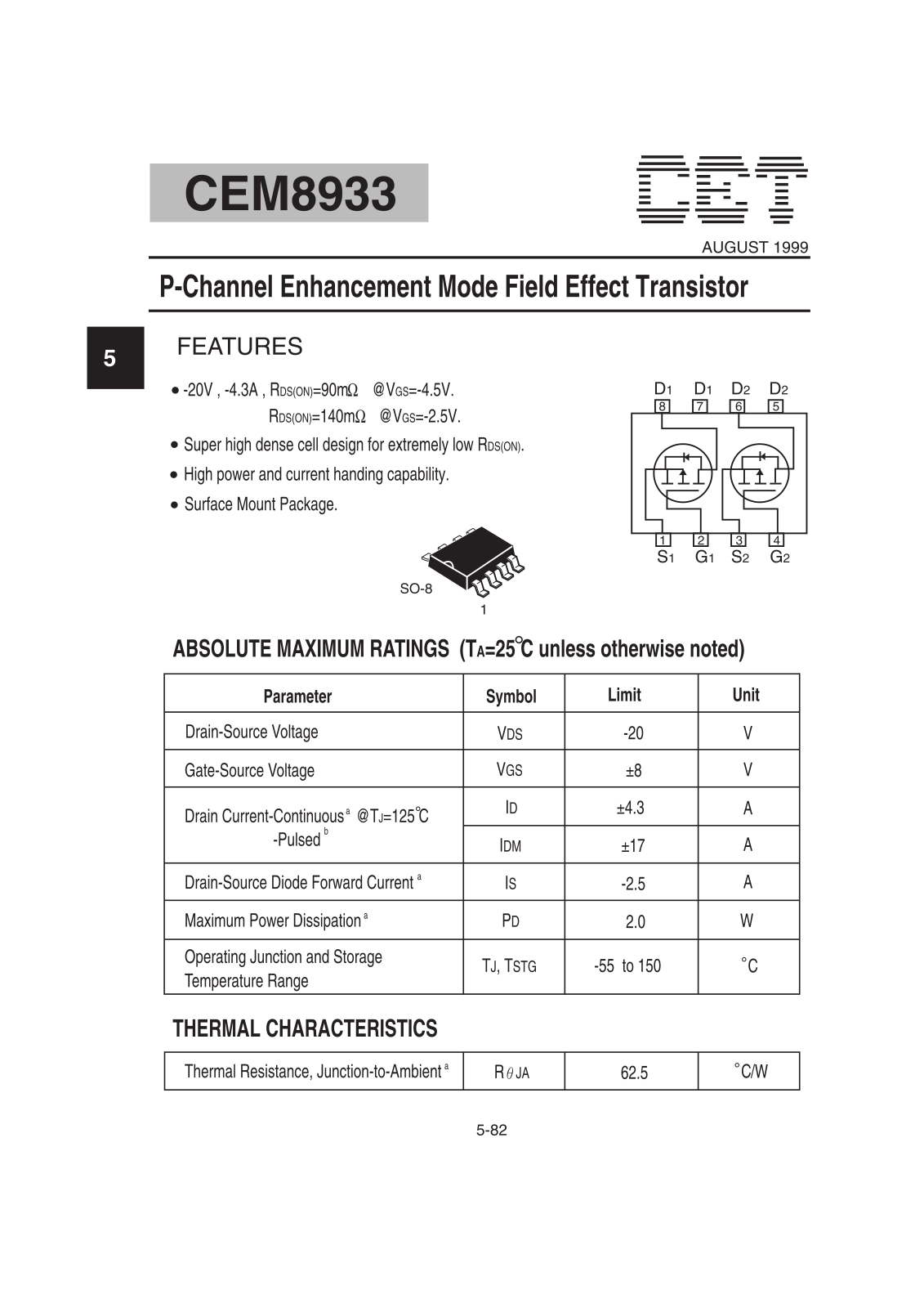 CET CEM8933 Datasheet