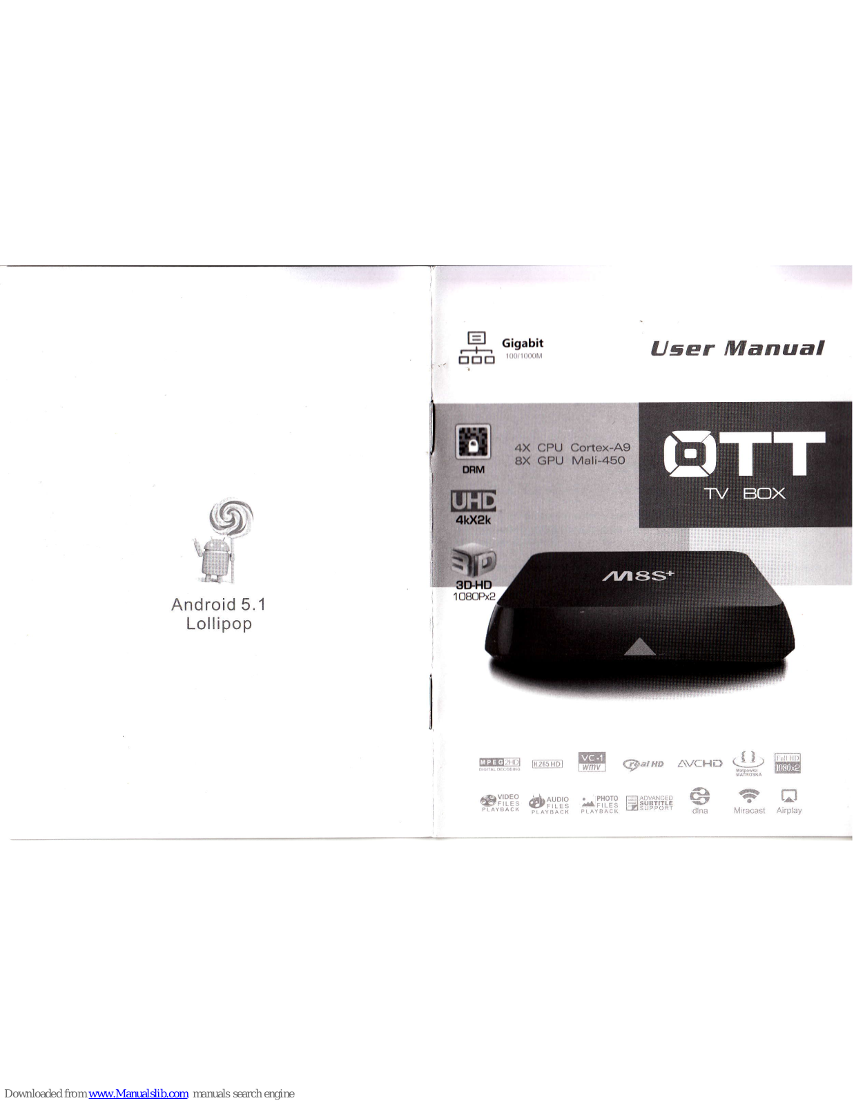 OTT 4X CPU CORTEX-A9, 8X GPU MAIL-450 User Manual - ManualMachine.com