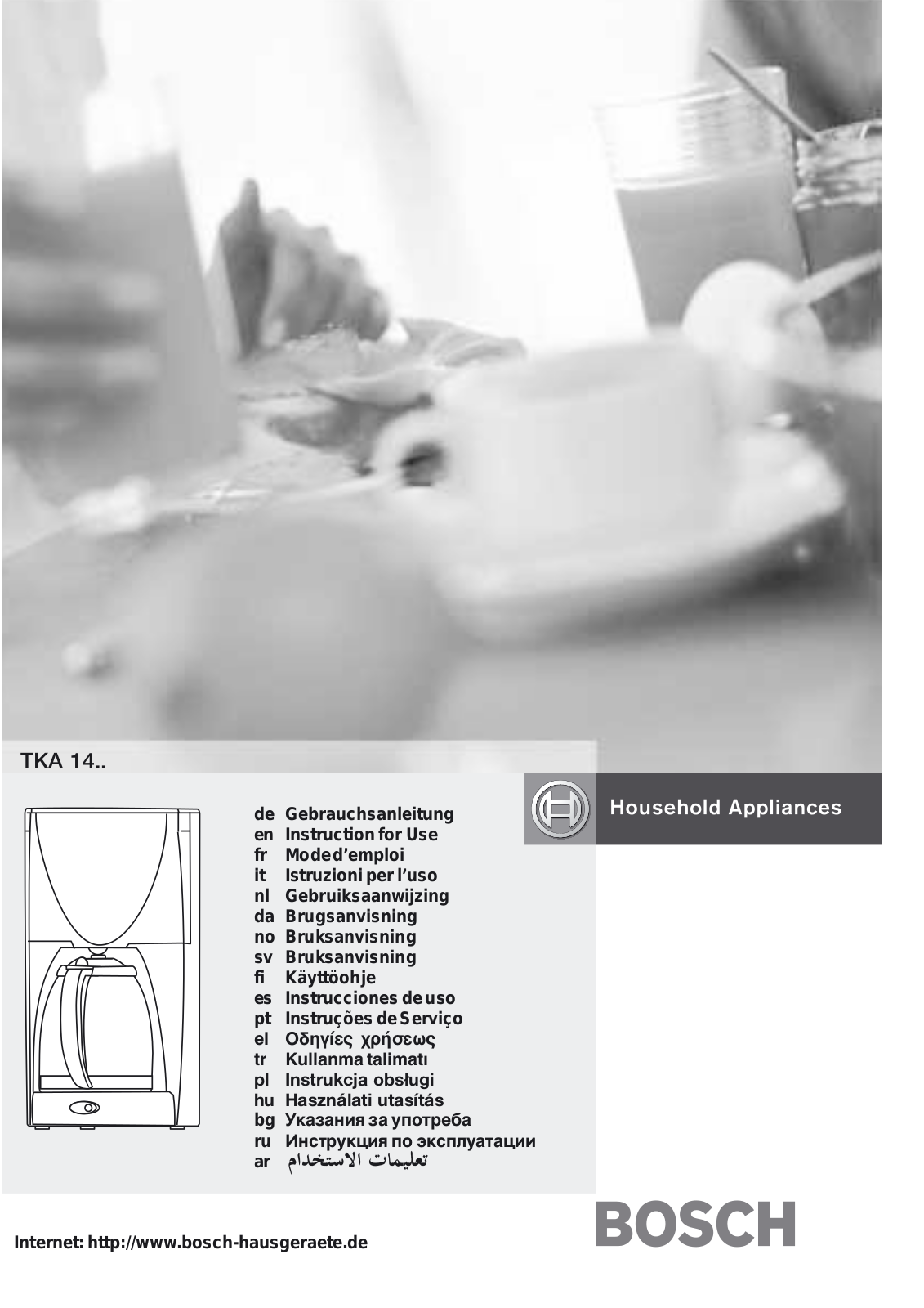 Bosch TKA 1411, TKA 1417, TKA 1413, TKA 1410, TKA 1401 User Manual