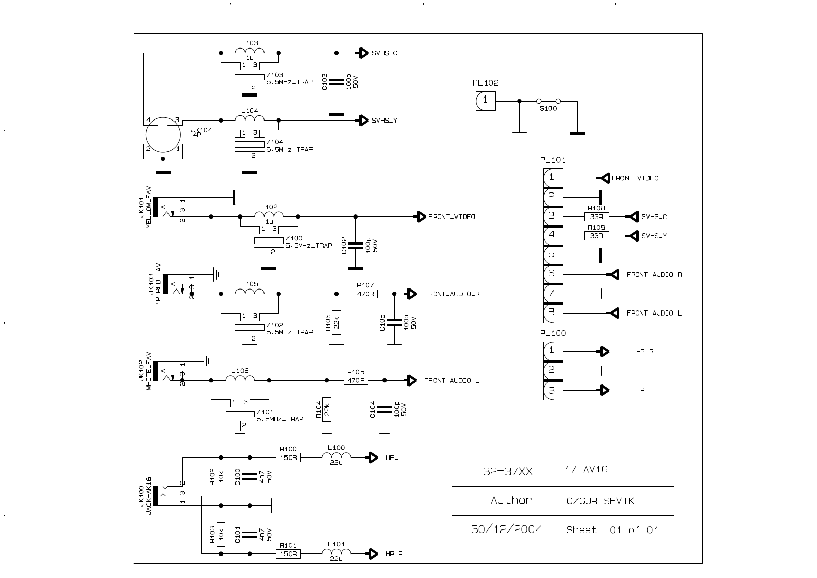 Vestel 17FAV16-1 schematic