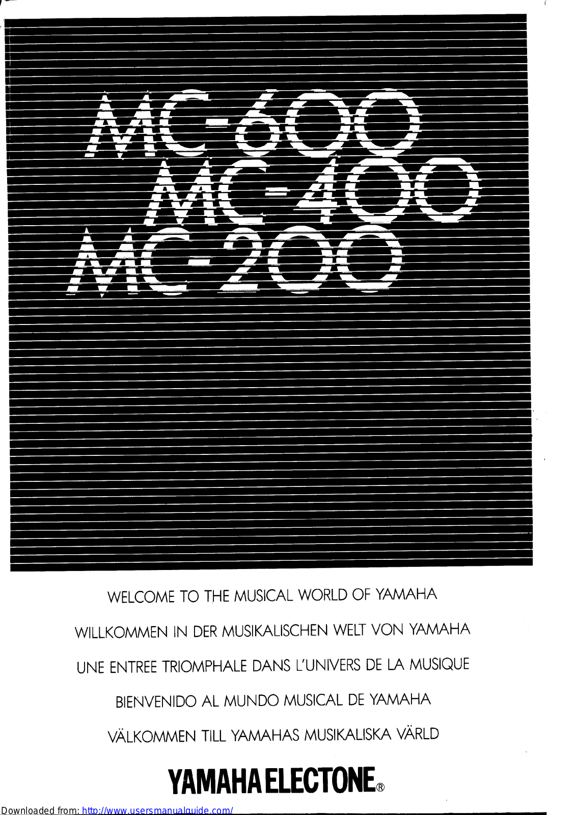 Yamaha Audio MC-600, MC-400, MC-200 User Manual