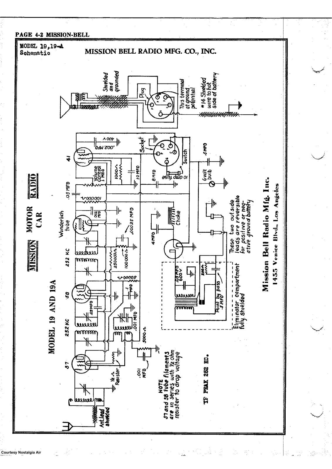 Mission Bell Radio 19 Schematic - ManualMachine.com