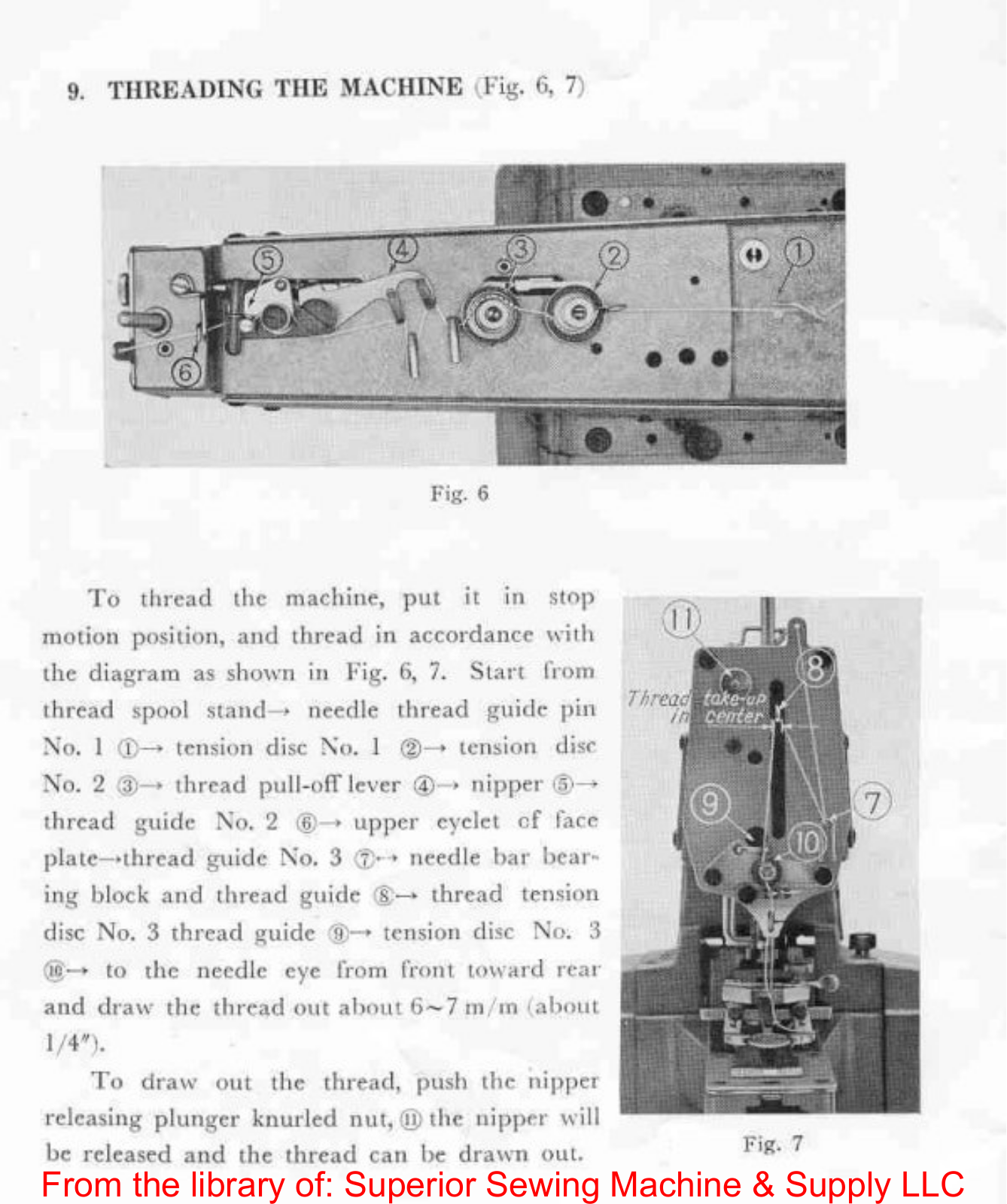 Juki MB-372 Threading Diagram