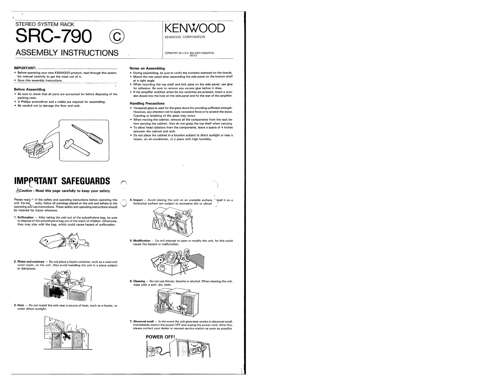 Kenwood SRC-790 Owner's Manual