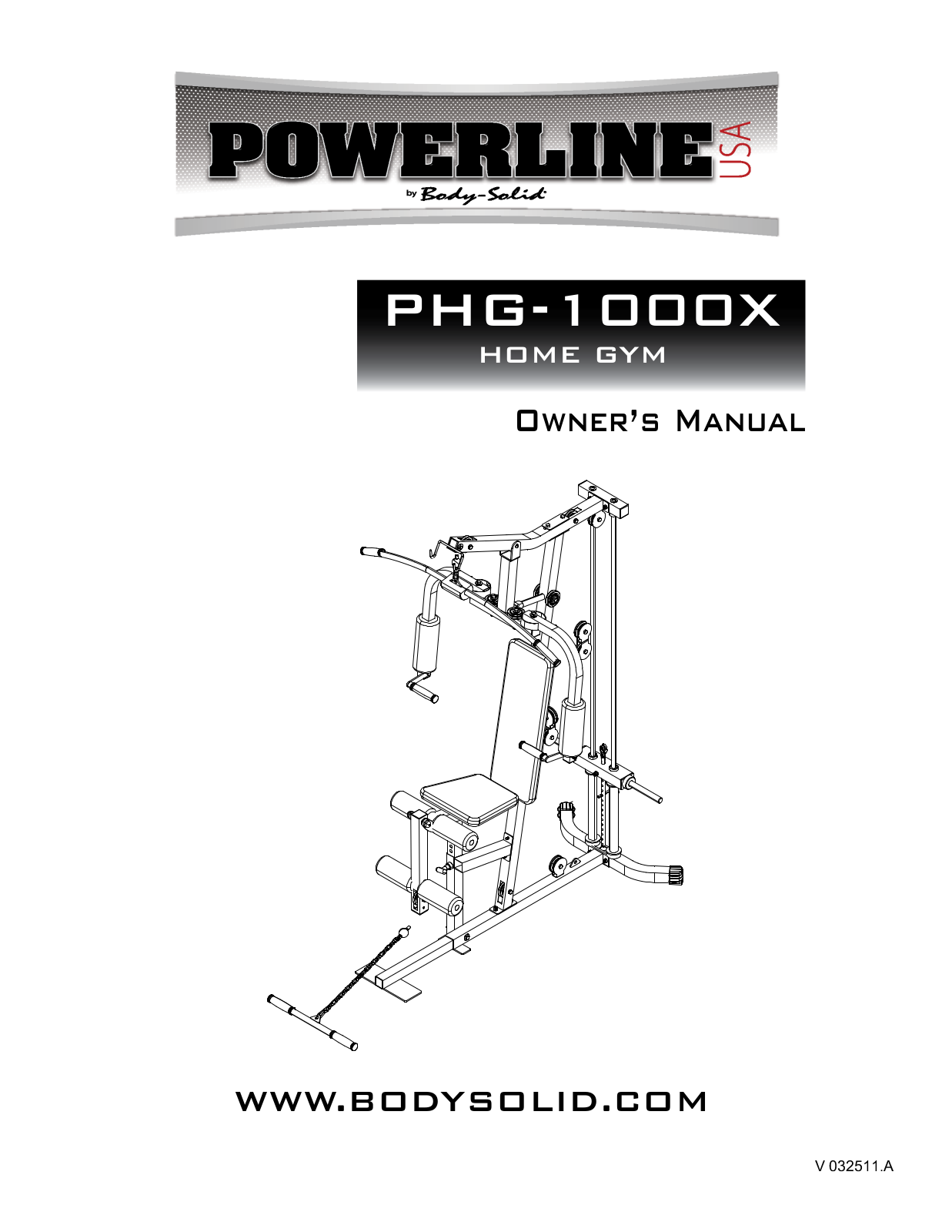 Body Solid PHG1000X User Manual