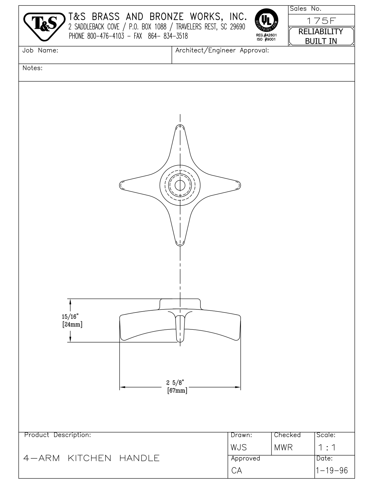 T&S Brass 175F User Manual - ManualMachine.com