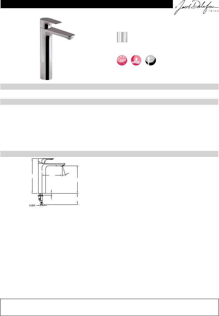 Jacob Delafon ALEO E72299-4-CP Datasheet