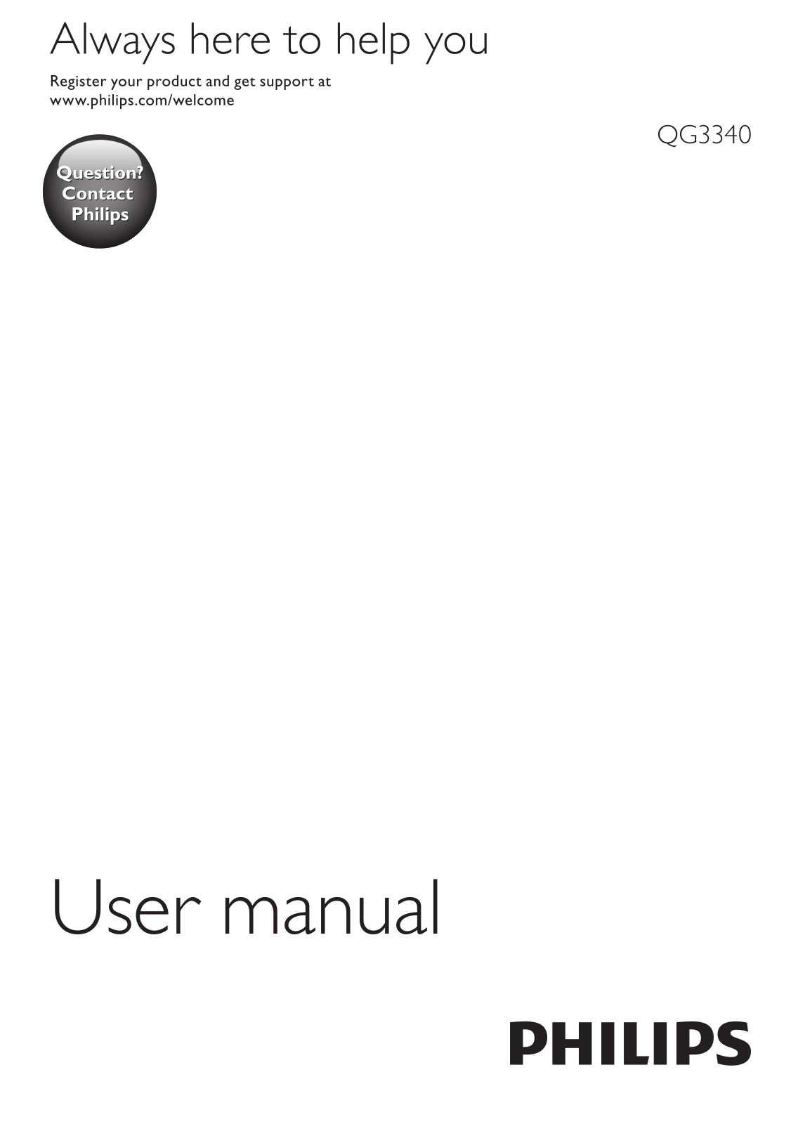 Philips QG3340/16 User guide - ManualMachine.com