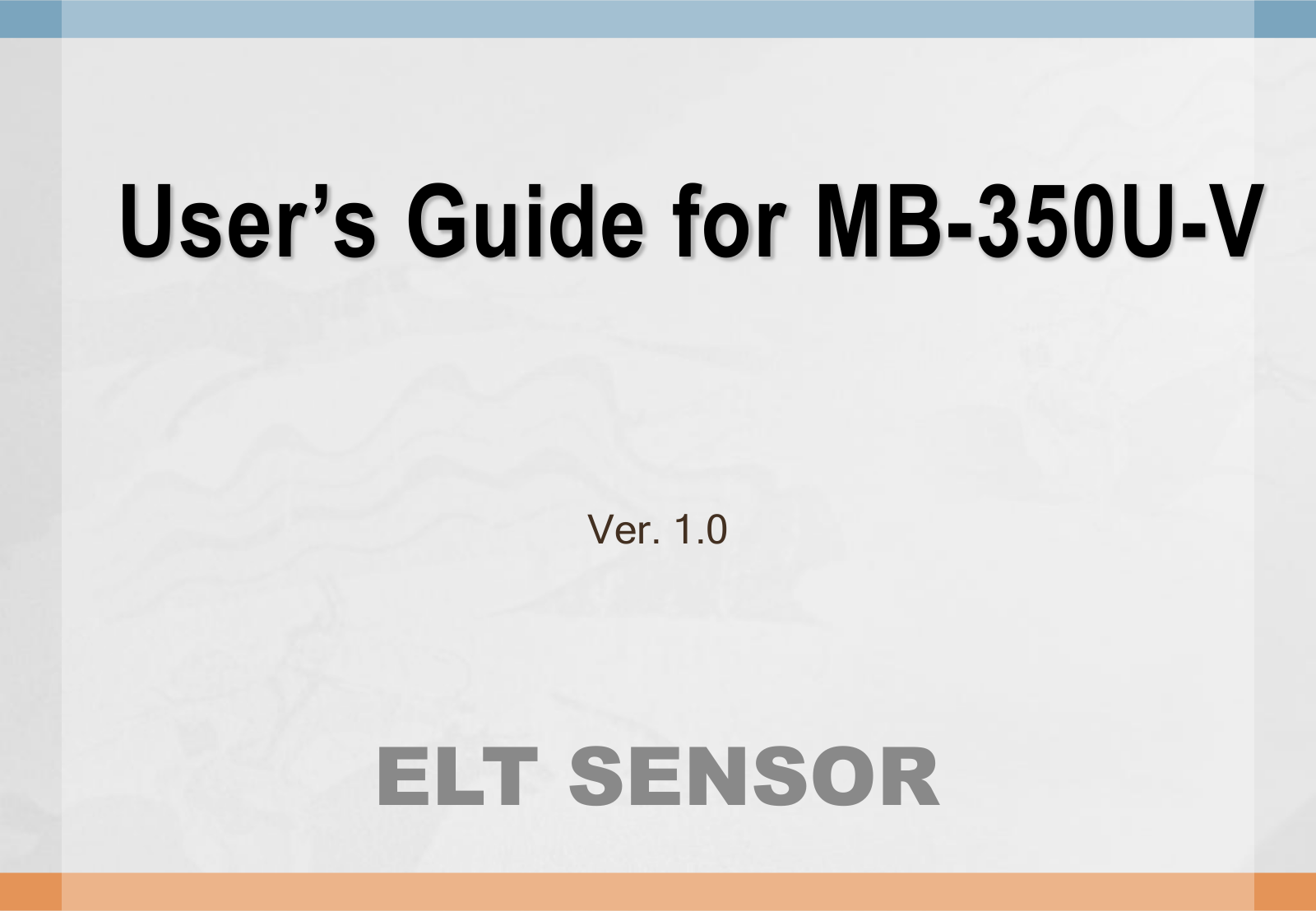 ELT Sensor MB-350U-V User Manual