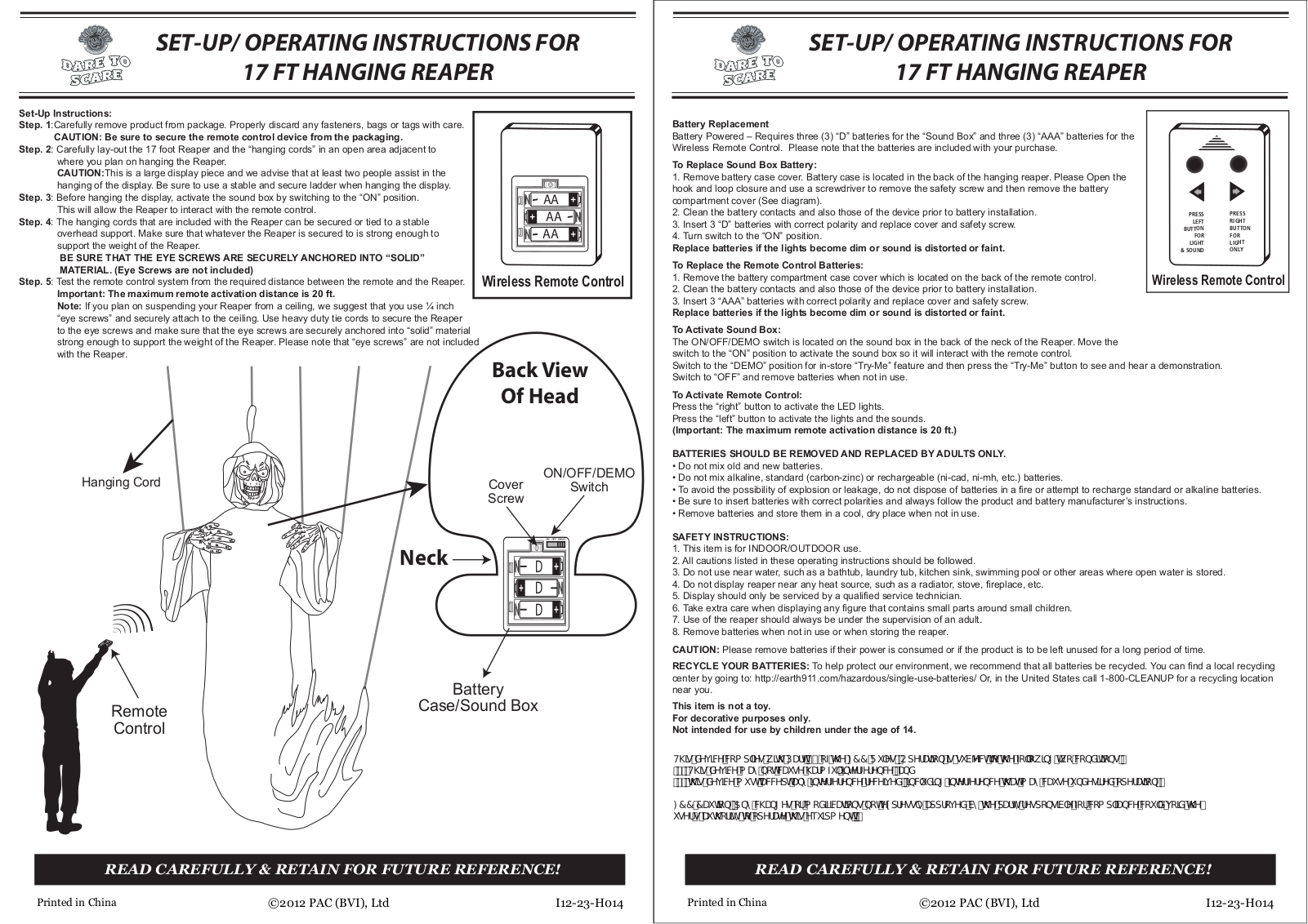 PAN ASIAN CREATIONS FT2301 User Manual