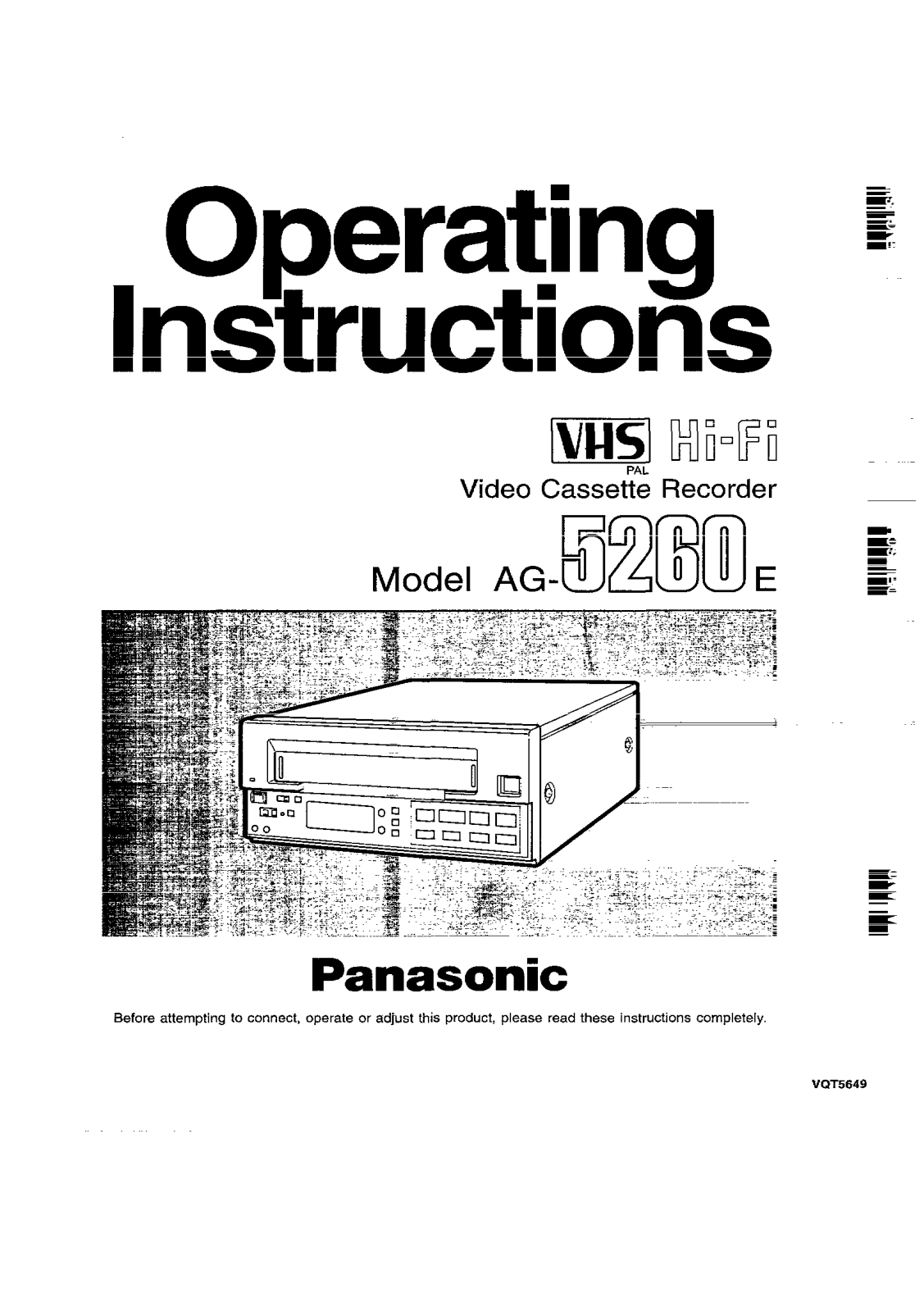 Panasonic AG-5260 User Manual