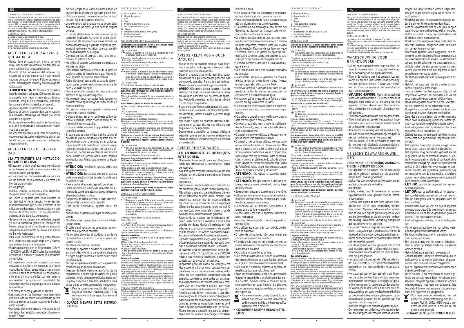 Ariete 2846/01, 2846/00 User guide - ManualMachine.com