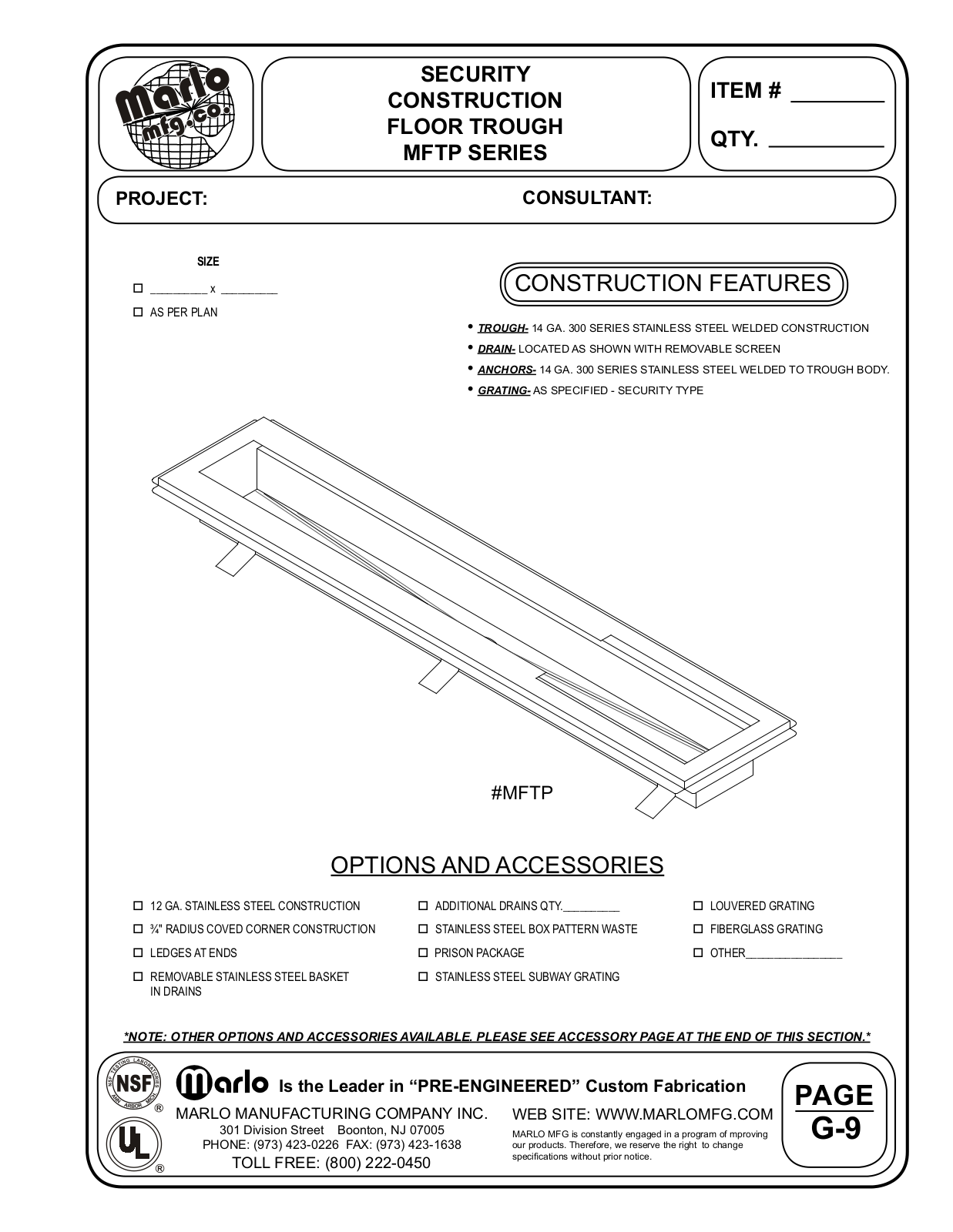 Marlo MFTP10812 User Manual