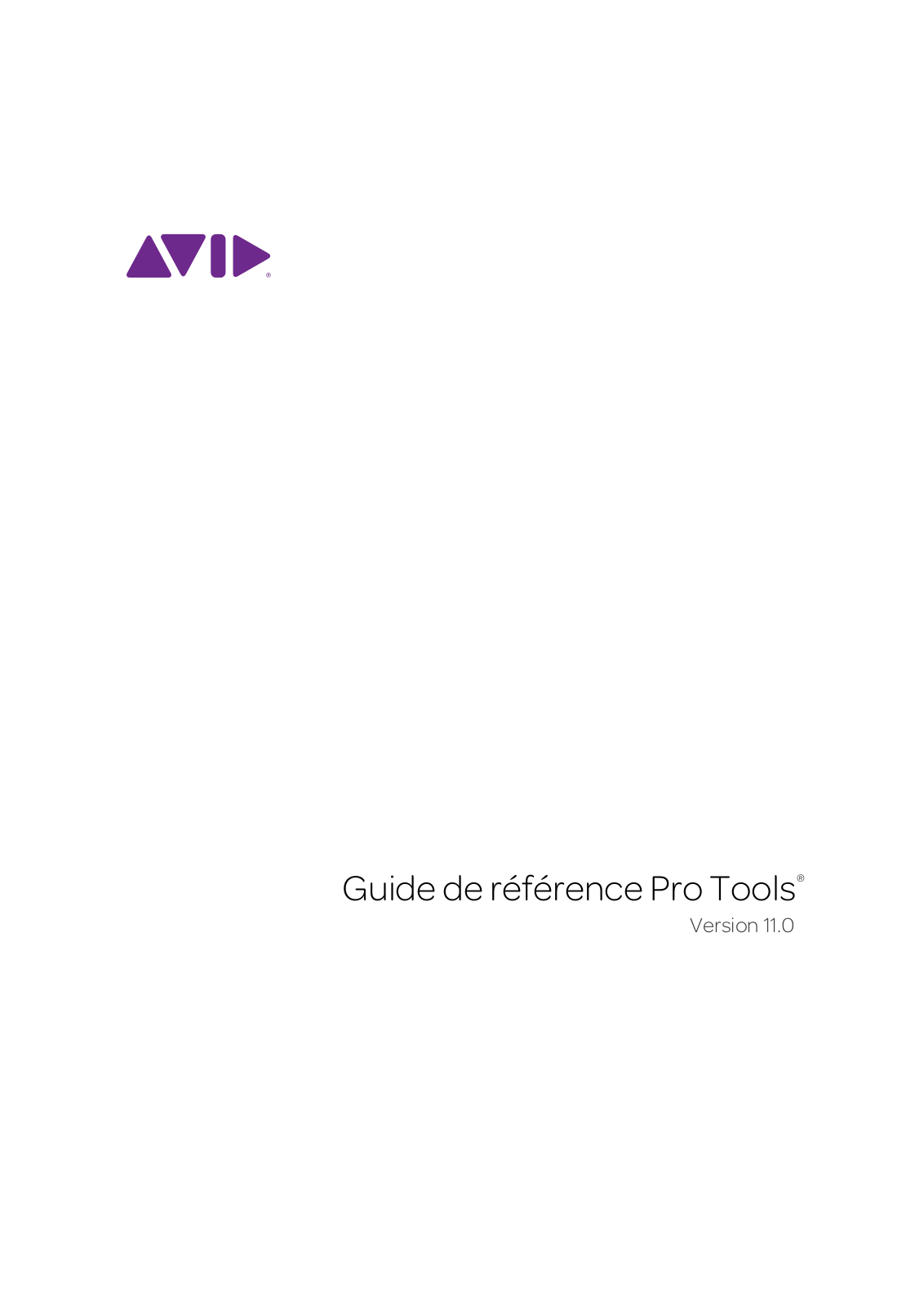 M-AUDIO Pro Tools - 11.0 Guide de référence