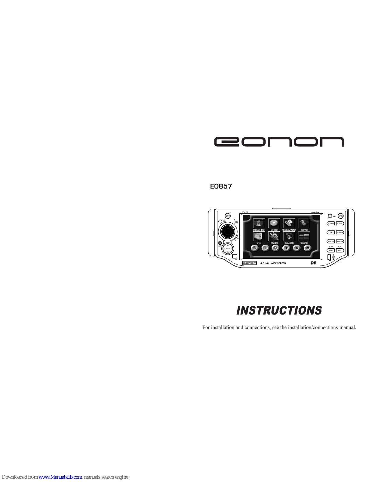 Eonon E0857 Instructions Manual