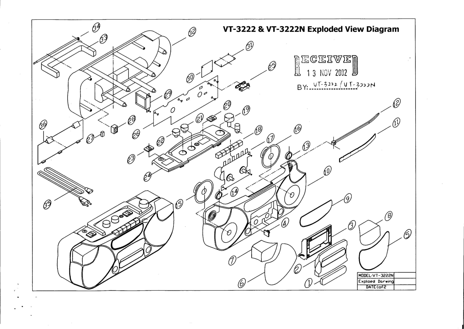 Vitek VT-3222,VT-3222N Schematic