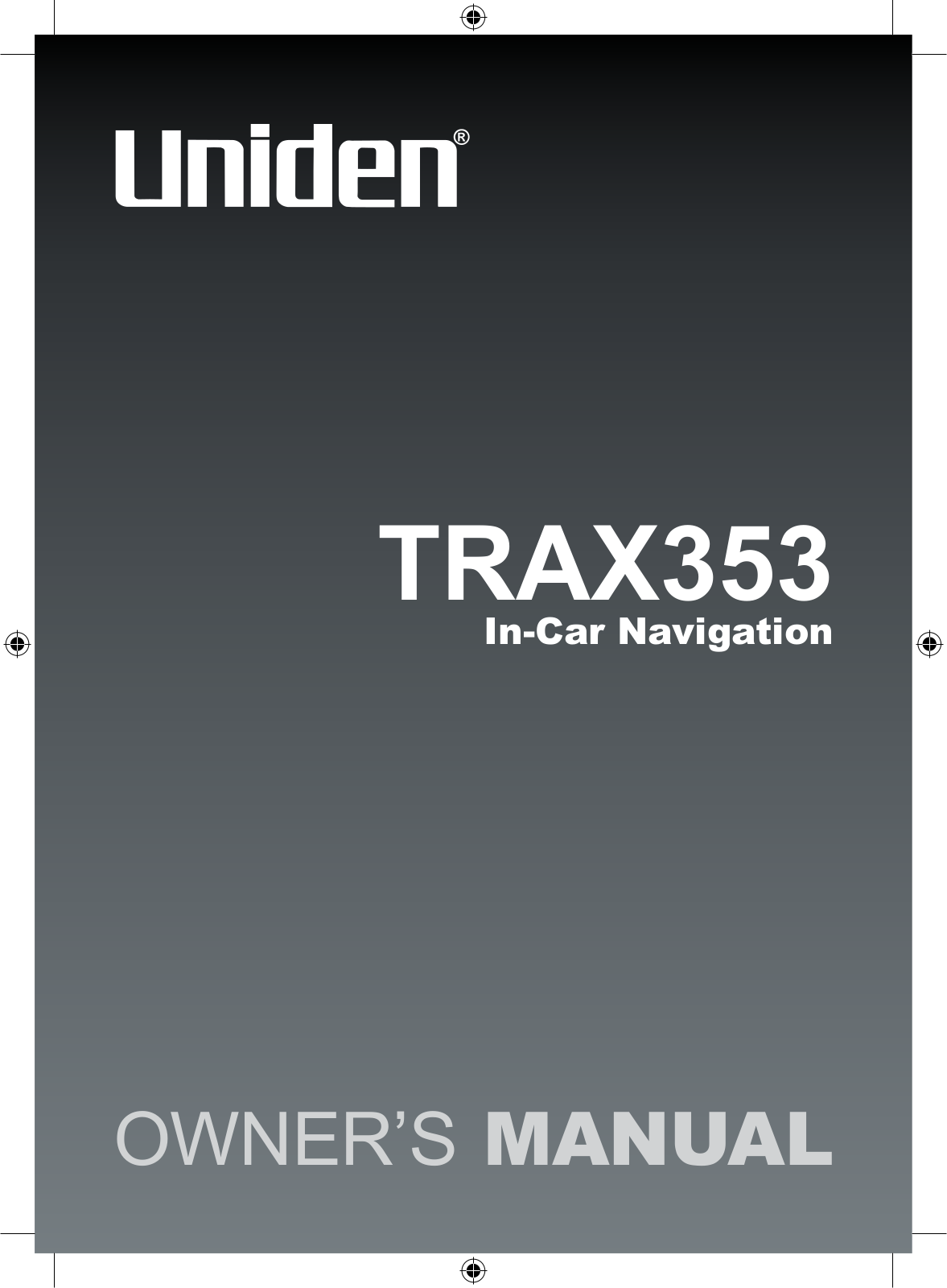 Univex TRAX353 User Manual