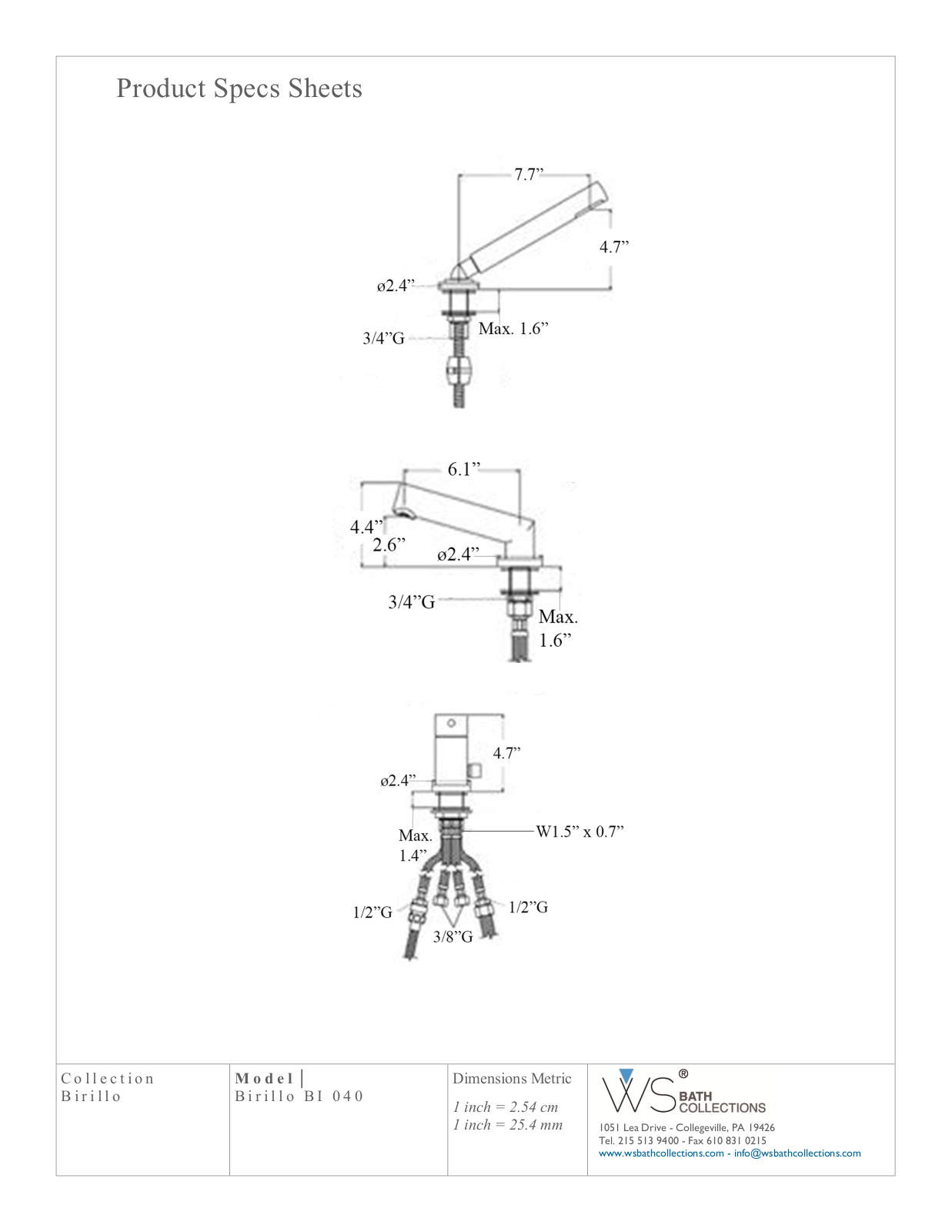 WS Bath Collections WSO3108 Specifications - ManualMachine.com