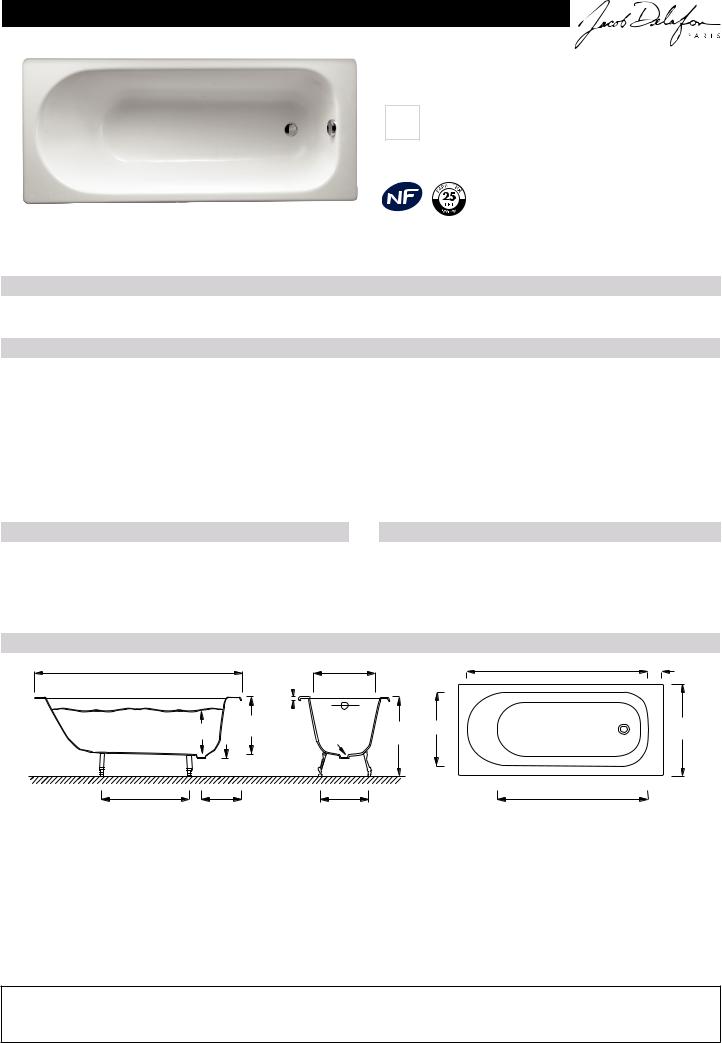 Jacob Delafon SOISSONS E2931-00 Datasheet