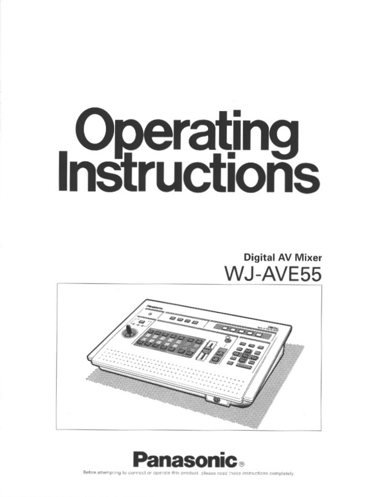 Panasonic WJ-AVE55 User Manual