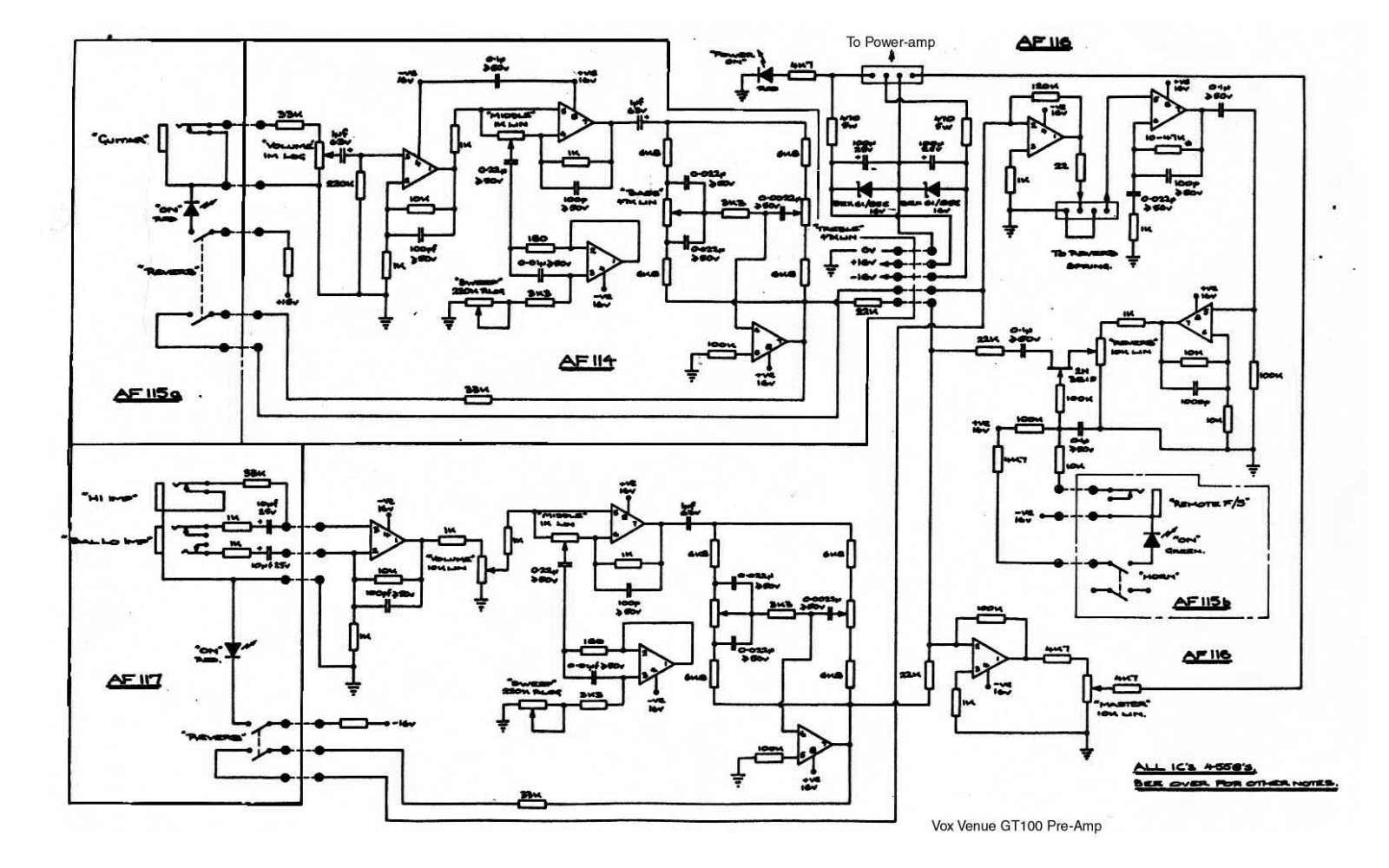 Vox vgt100 schematic