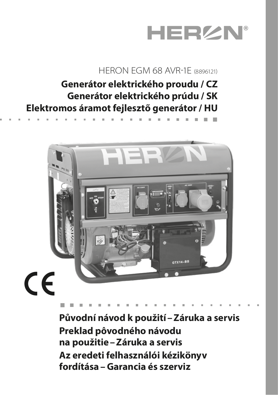 HERON EGM 68 AVR-1E User Manual