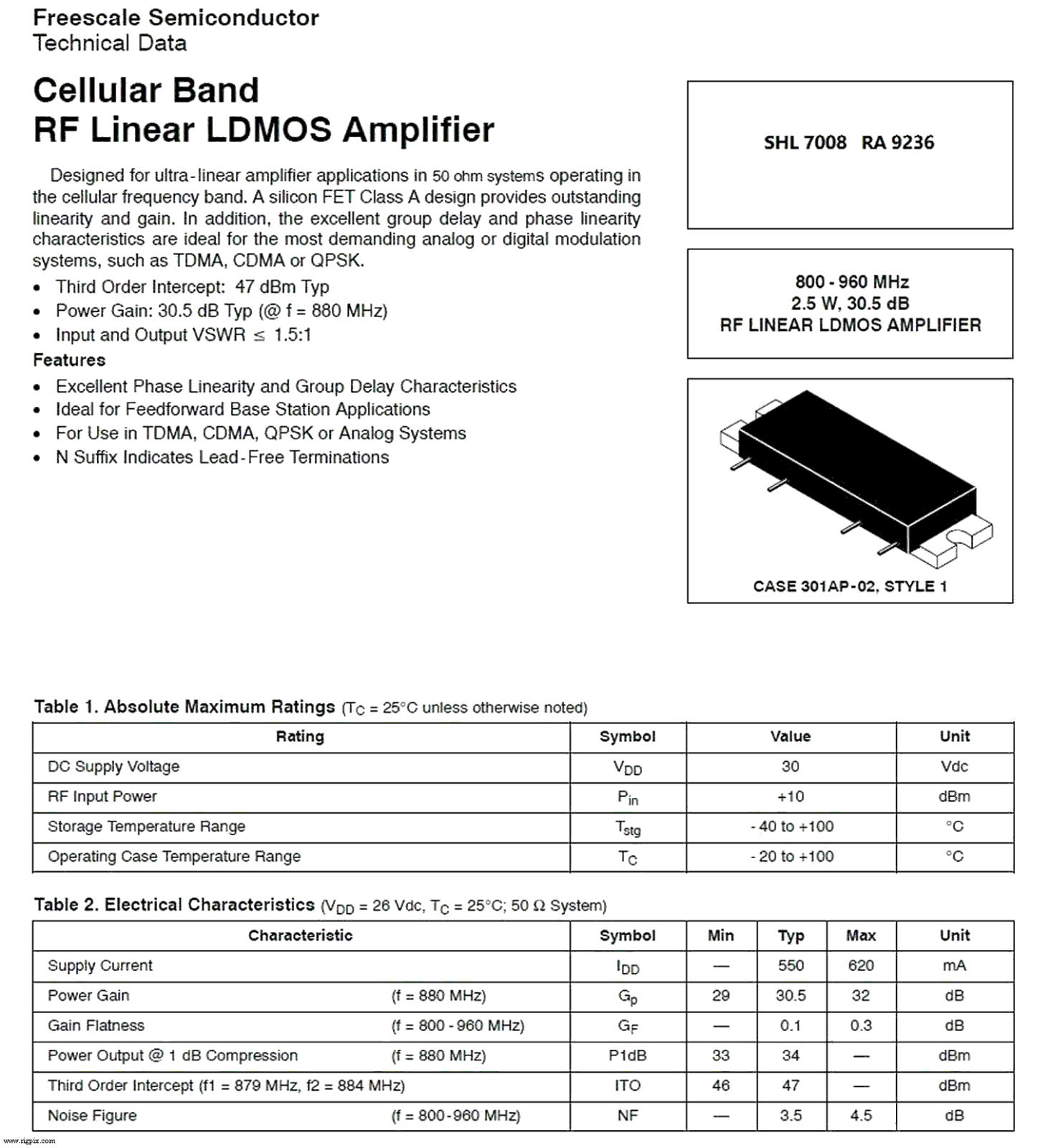 Datasheets SHL7008 Datasheet - ManualMachine.com