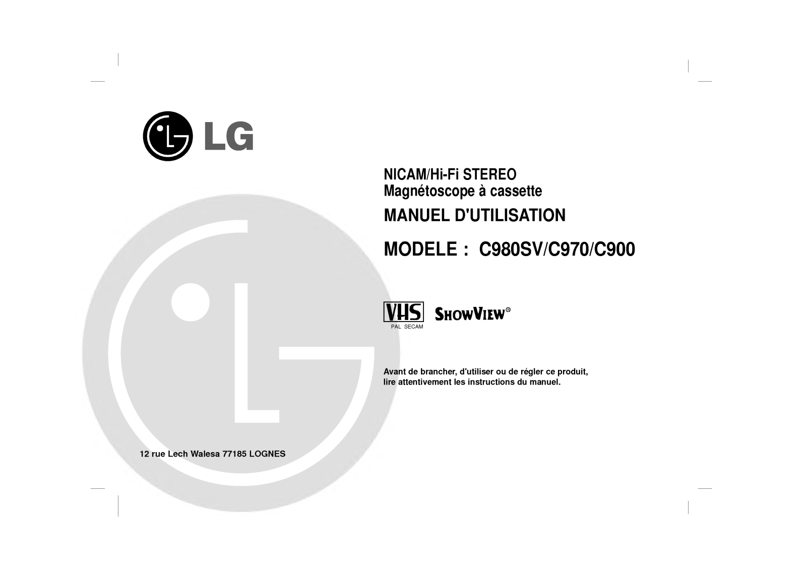 LG C900, CC972NS User Manual