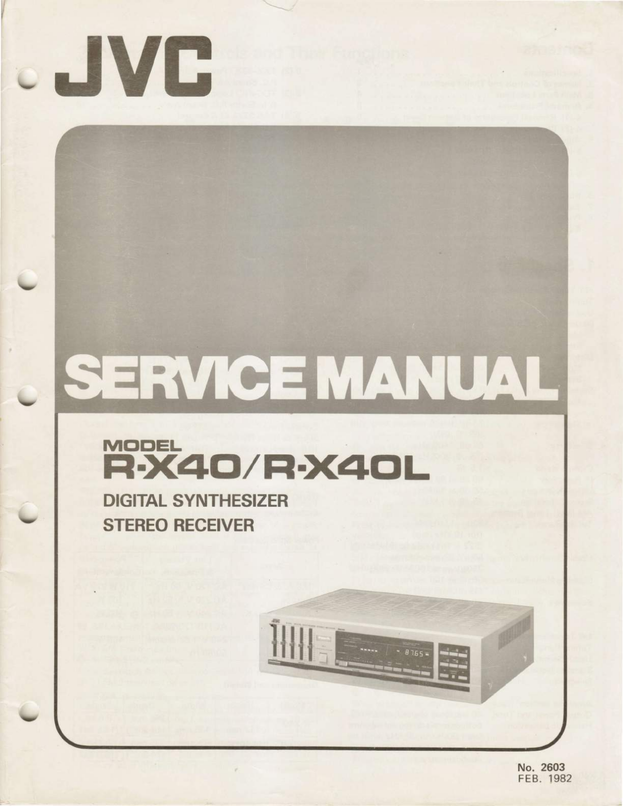 JVC R-X40L, R-X40 Service Manual